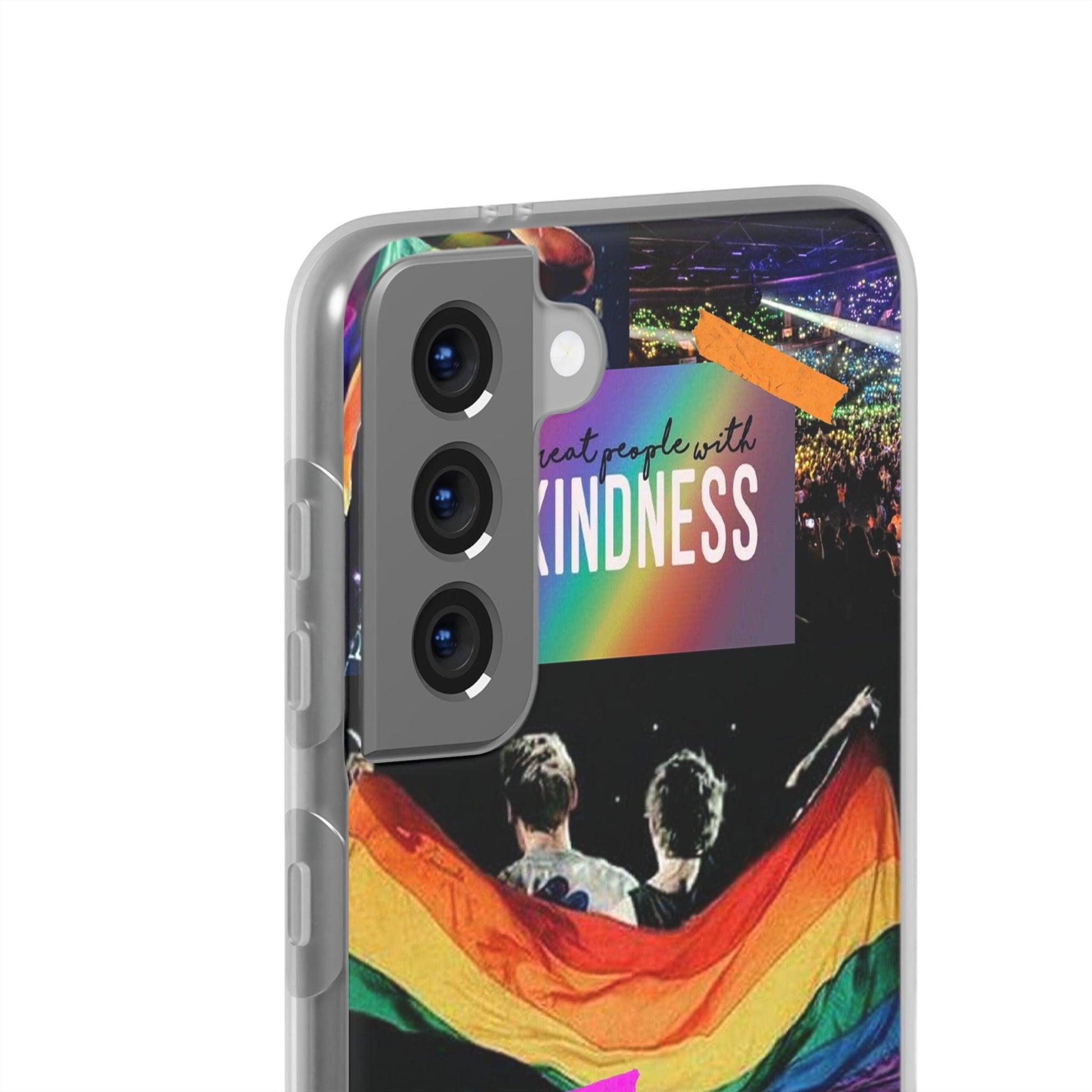 LGBTQWorldwide - ,,KINDNESS" Flexible Handyhülle Accessories, Case, iPhone, iPhone Cases, Phone accessory, Phone Cases, Samsung Cases, silikon, Valentine's Day promotion lgbtq Bekleidung Accessoires unisex Zubehör