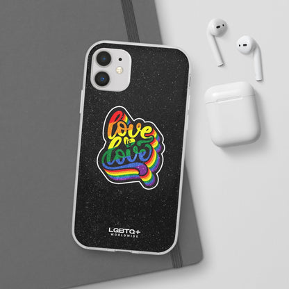 LGBTQWorldwide - ,,LIEBE IST LIEBE" Flexible Handyhülle Accessories, Case, iPhone, iPhone Cases, Phone accessory, Phone Cases, Samsung Cases, Valentine's Day promotion lgbtq Bekleidung Accessoires unisex Zubehör