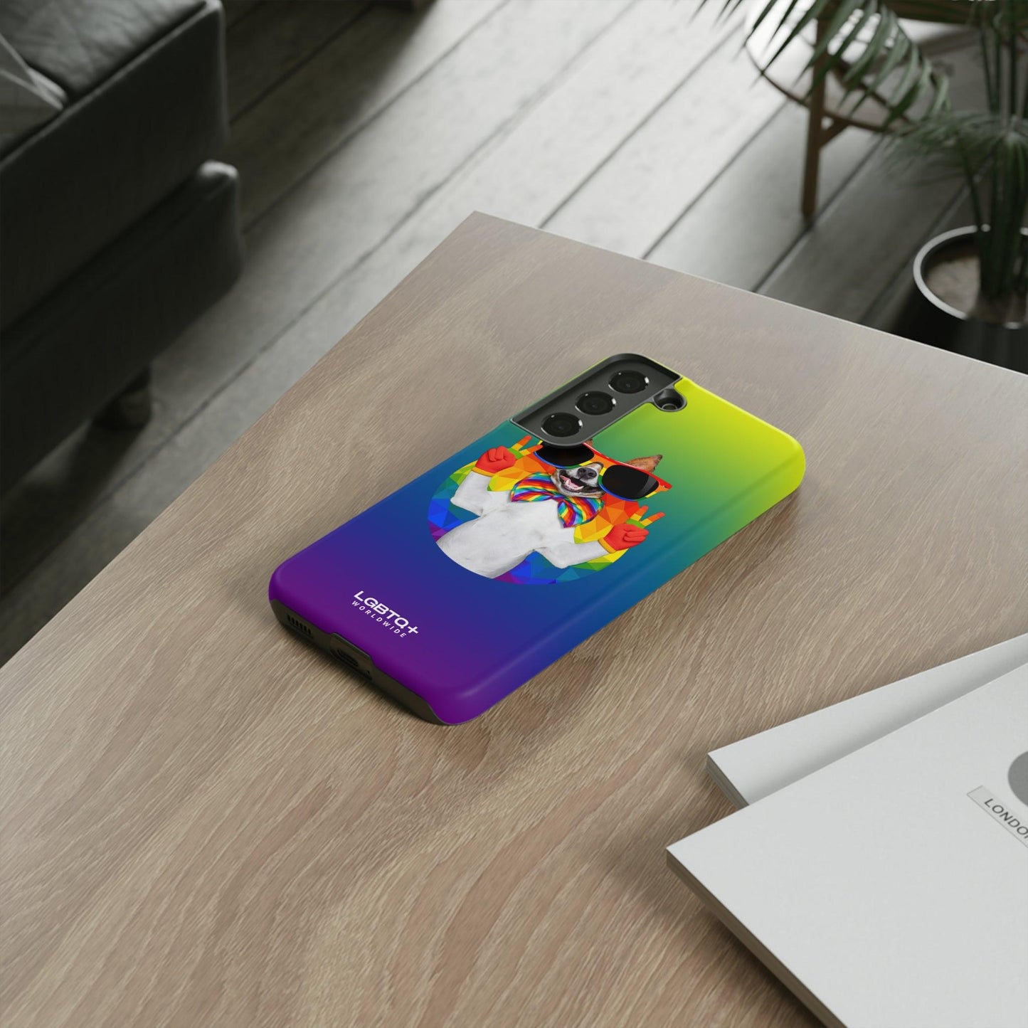 LGBTQWorldwide - ,,GLÜCKLICHER HUND" Doppelgehäuse Handyhülle Accessories, Glossy, iPhone Cases, Matte, Phone accessory, Phone Cases, Samsung Cases, Thermo, Valentine's Day Picks lgbtq Bekleidung Accessoires unisex Zubehör