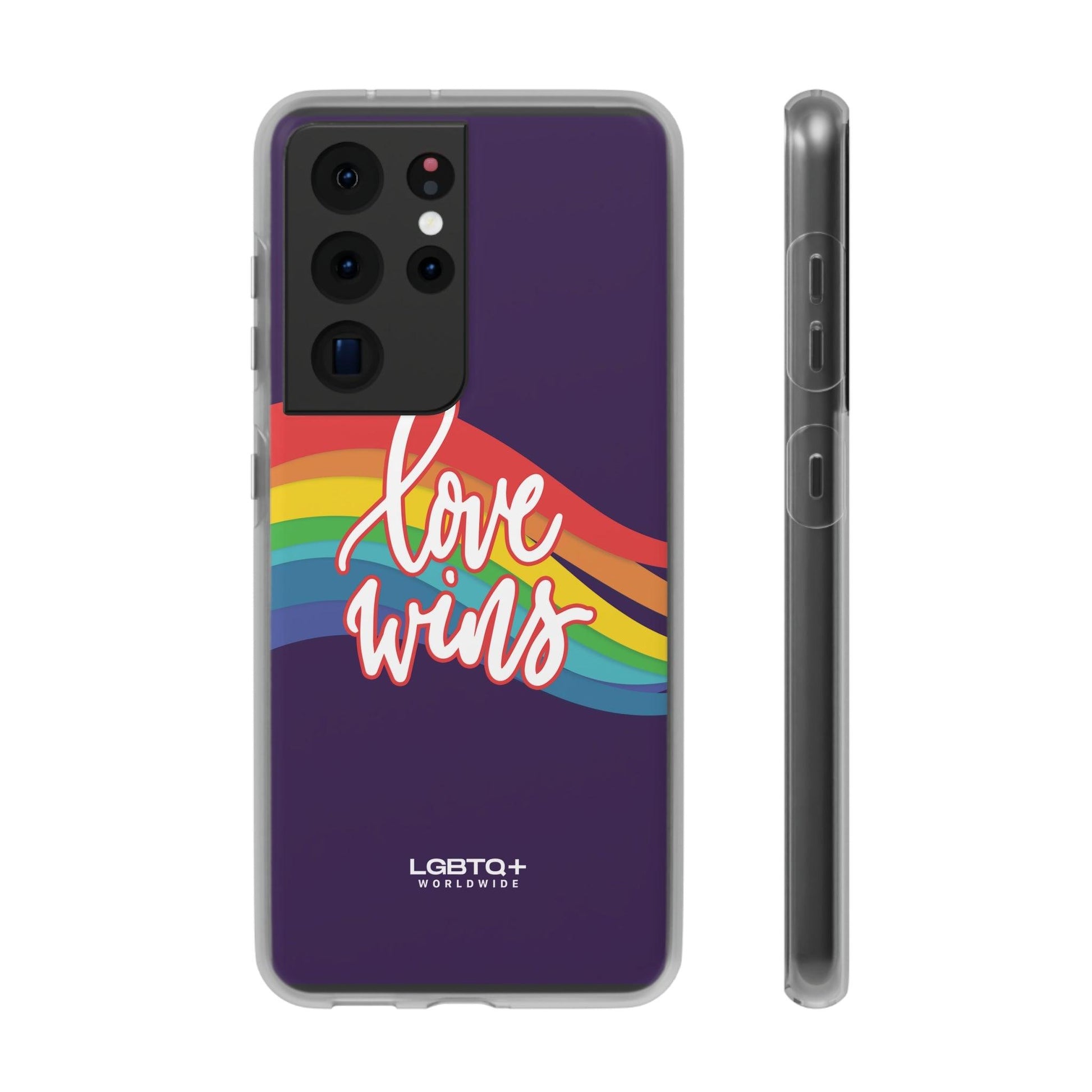 LGBTQWorldwide - ,,LIEBE GEWINNT" Flexible Handyhülle Accessories, Case, iPhone, iPhone Cases, Phone accessory, Phone Cases, Samsung Cases, silikon, Valentine's Day promotion lgbtq Bekleidung Accessoires unisex Zubehör