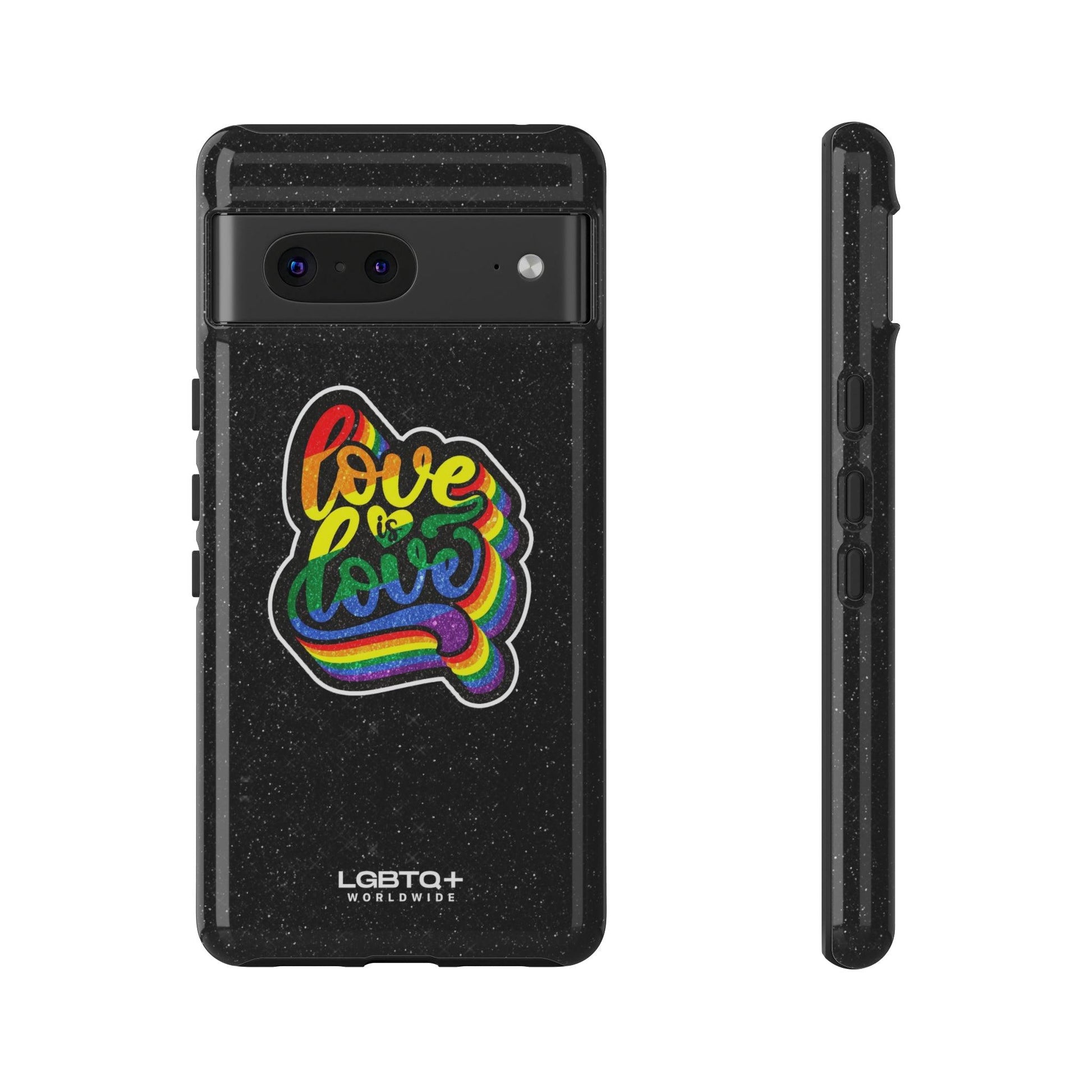 LGBTQWorldwide - ,,LOVE IS LOVE" Doppelgehäuse Handyhülle Accessories, Glossy, iPhone Cases, Matte, Phone accessory, Phone Cases, Samsung Cases, Thermo, Valentine's Day Picks lgbtq Bekleidung Accessoires unisex Zubehör