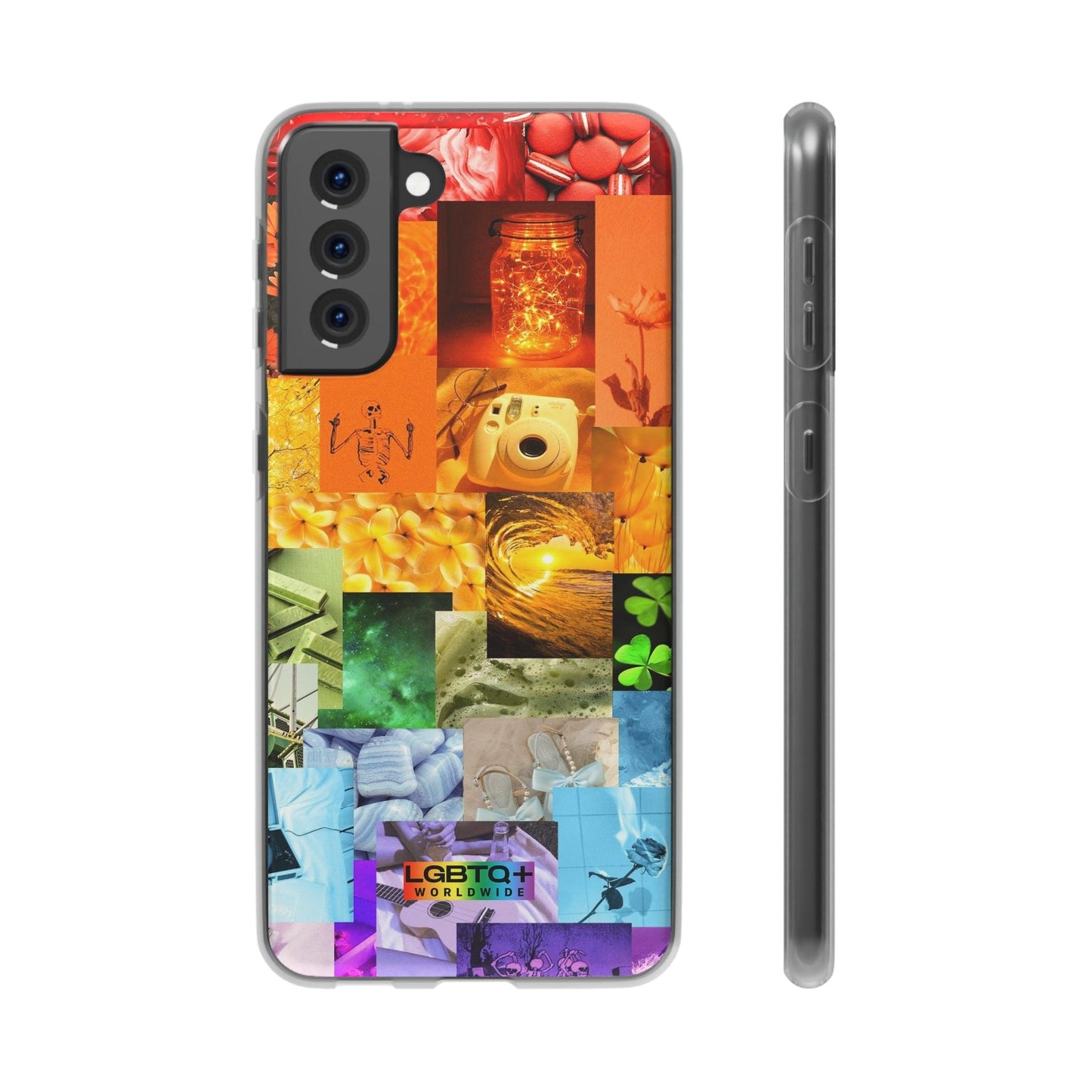 LGBTQWorldwide - ,,GLÜCKLICHKEIT" Flexible Handyhülle Accessories, Case, iPhone, iPhone Cases, Phone accessory, Phone Cases, Samsung Cases, silikon, Valentine's Day promotion lgbtq Bekleidung Accessoires unisex Zubehör