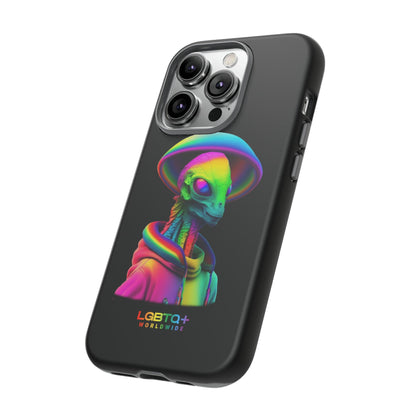 LGBTQWorldwide - ,,GLÜCKLICHES ALIEN" Doppelgehäuse Handyhülle Accessories, Glossy, iPhone Cases, Matte, Phone accessory, Phone Cases, Samsung Cases, tough, Valentine's Day Picks lgbtq Bekleidung Accessoires unisex Zubehör