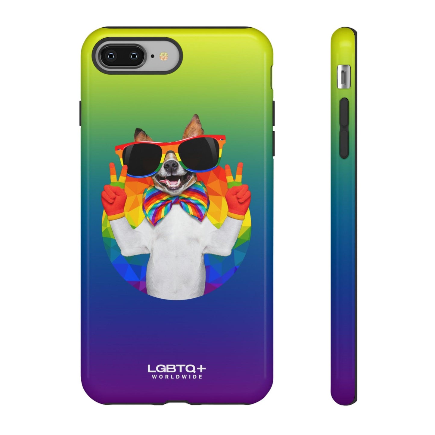 LGBTQWorldwide - ,,GLÜCKLICHER HUND" Doppelgehäuse Handyhülle Accessories, Glossy, iPhone Cases, Matte, Phone accessory, Phone Cases, Samsung Cases, Thermo, Valentine's Day Picks lgbtq Bekleidung Accessoires unisex Zubehör