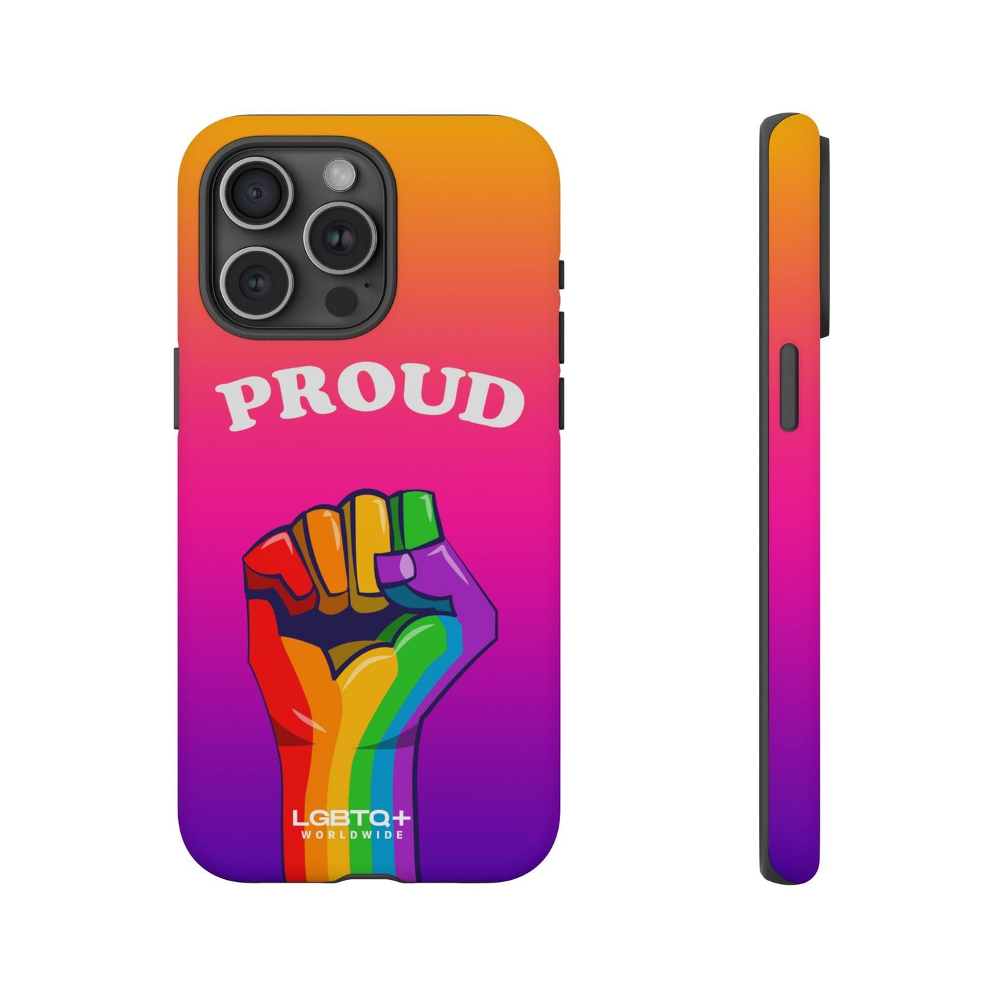 LGBTQWorldwide - ,,GLÜCKLICH" Doppelgehäuse Handyhülle Accessories, Glossy, iPhone Cases, Matte, Phone accessory, Phone Cases, Samsung Cases, Thermo, Valentine's Day Picks lgbtq Bekleidung Accessoires unisex Zubehör