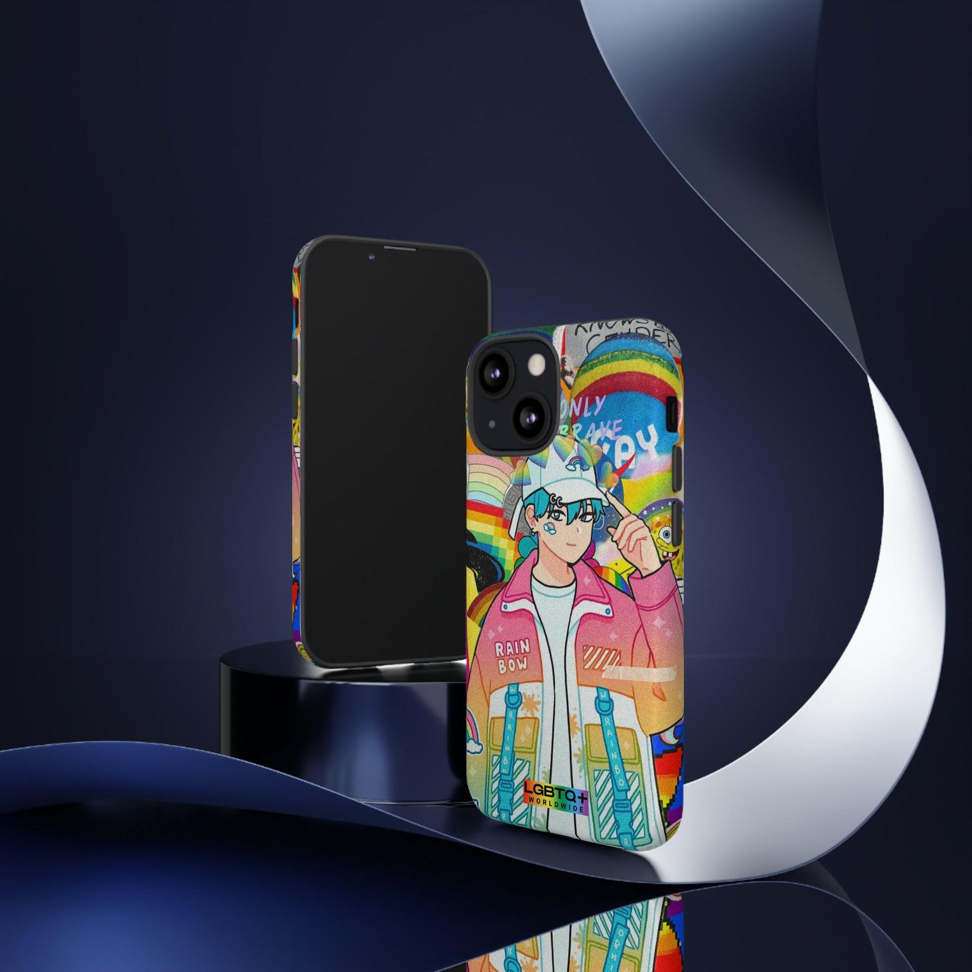 LGBTQWorldwide - ,,REGENBOGEN JUNGE" Doppelgehäuse Handyhülle Accessories, Glossy, iPhone Cases, Matte, Phone accessory, Phone Cases, Samsung Cases, Thermo, Valentine's Day Picks lgbtq Bekleidung Accessoires unisex Zubehör