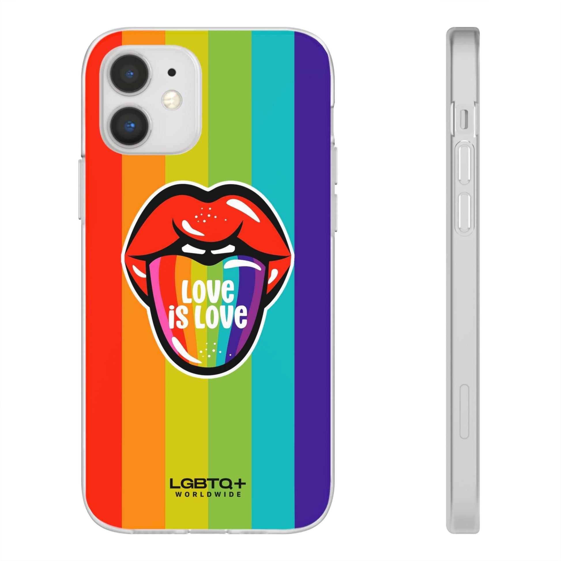 LGBTQWorldwide - ,,LIEBES ZUNGE" Flexible Handyhülle Accessories, Case, iPhone, iPhone Cases, Phone accessory, Phone Cases, Samsung Cases, silikon, Valentine's Day promotion lgbtq Bekleidung Accessoires unisex Zubehör