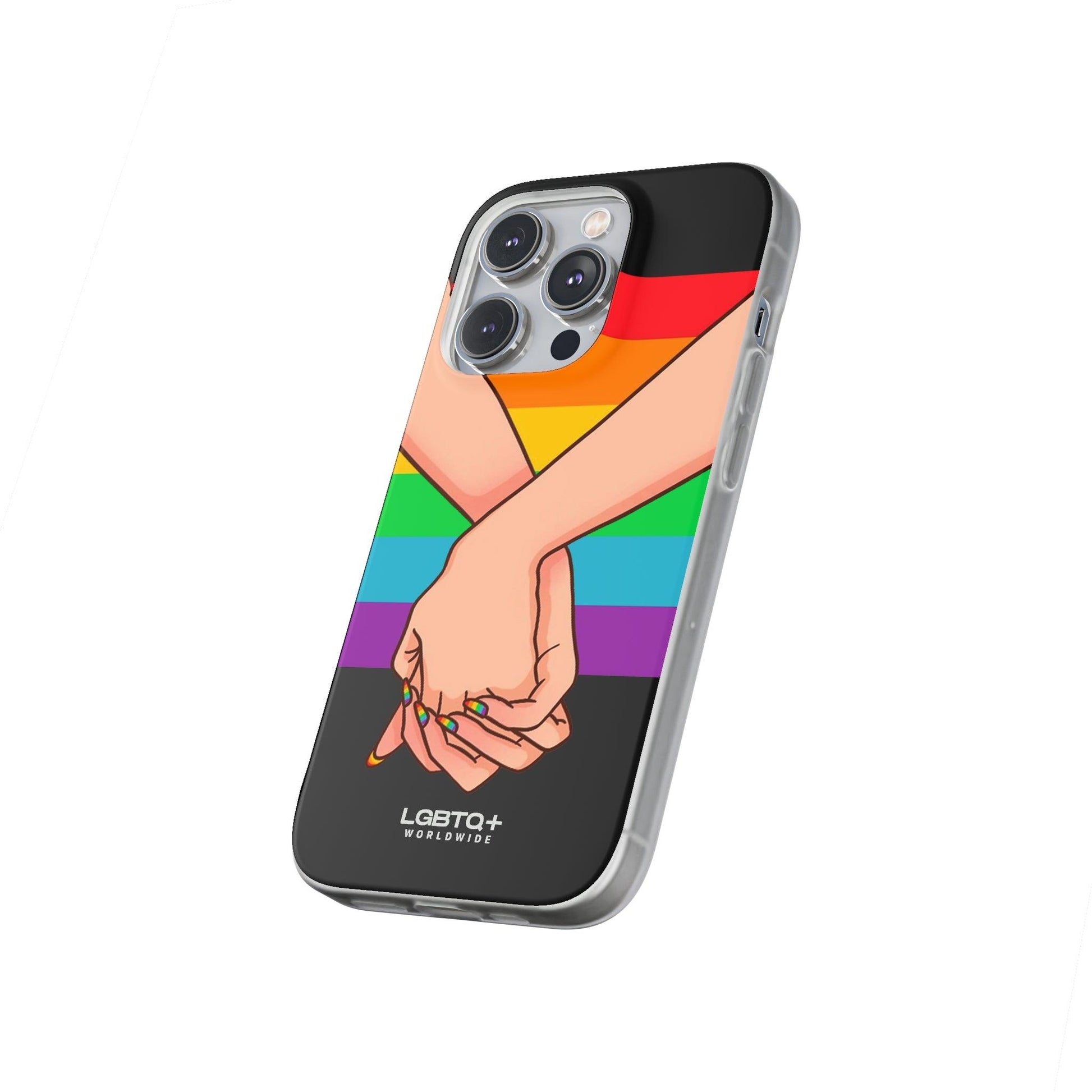 LGBTQWorldwide - ,,TOGETHER PRIDE" Flexible Handyhülle Accessories, Case, iPhone, iPhone Cases, Phone accessory, Phone Cases, Samsung Cases, silikon, Valentine's Day promotion lgbtq Bekleidung Accessoires unisex Zubehör