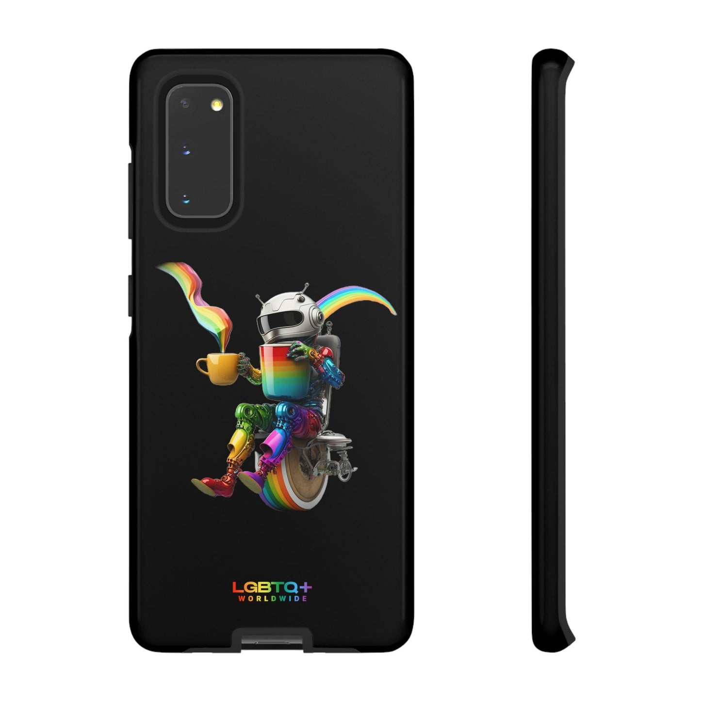 LGBTQWorldwide - ,,LUSTIGER ROBOTER" Doppelgehäuse Handyhülle Accessories, Glossy, iPhone Cases, Matte, Phone accessory, Phone Cases, Samsung Cases, tough, Valentine's Day Picks lgbtq Bekleidung Accessoires unisex Zubehör