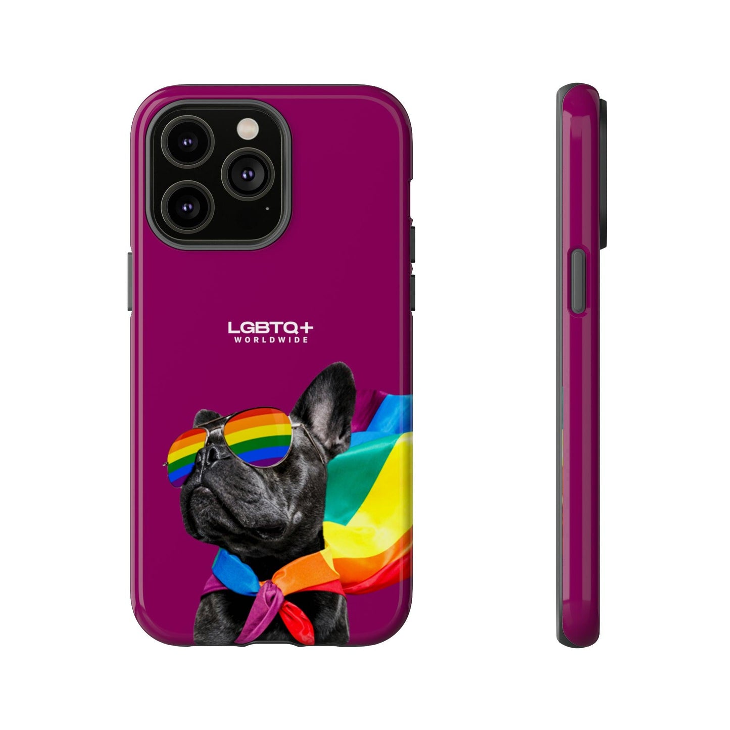 LGBTQWorldwide - ,,GLÜCKLICHER HUND" Doppelgehäuse Handyhülle Accessories, Glossy, iPhone Cases, Matte, Phone accessory, Phone Cases, Samsung Cases, Thermo, Valentine's Day Picks lgbtq Bekleidung Accessoires unisex Zubehör