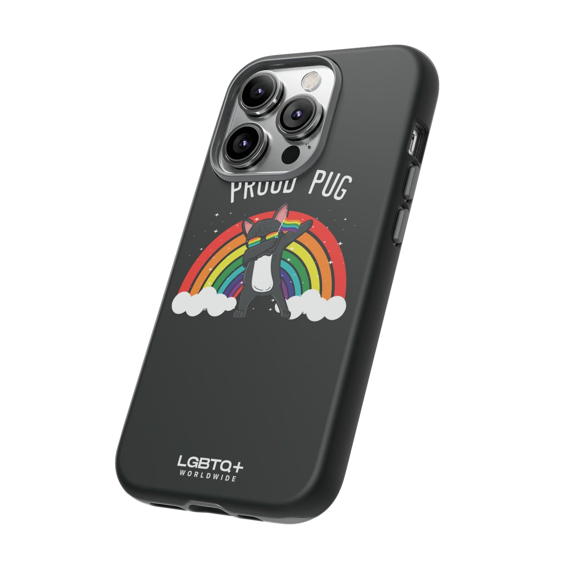 LGBTQWorldwide - ,,PROUD PUG" Doppelgehäuse Handyhülle Accessories, Glossy, iPhone Cases, Matte, Phone accessory, Phone Cases, Samsung Cases, Thermo, Valentine's Day Picks lgbtq Bekleidung Accessoires unisex Zubehör