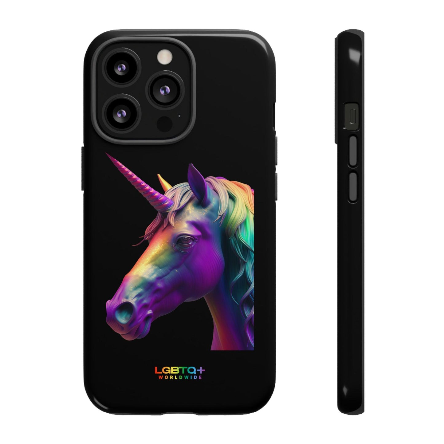 LGBTQWorldwide - ,,REGENBOGEN EINHORN" Doppelgehäuse Handyhülle Accessories, Glossy, iPhone Cases, Matte, Phone accessory, Phone Cases, Samsung Cases, tough, Valentine's Day Picks lgbtq Bekleidung Accessoires unisex Zubehör