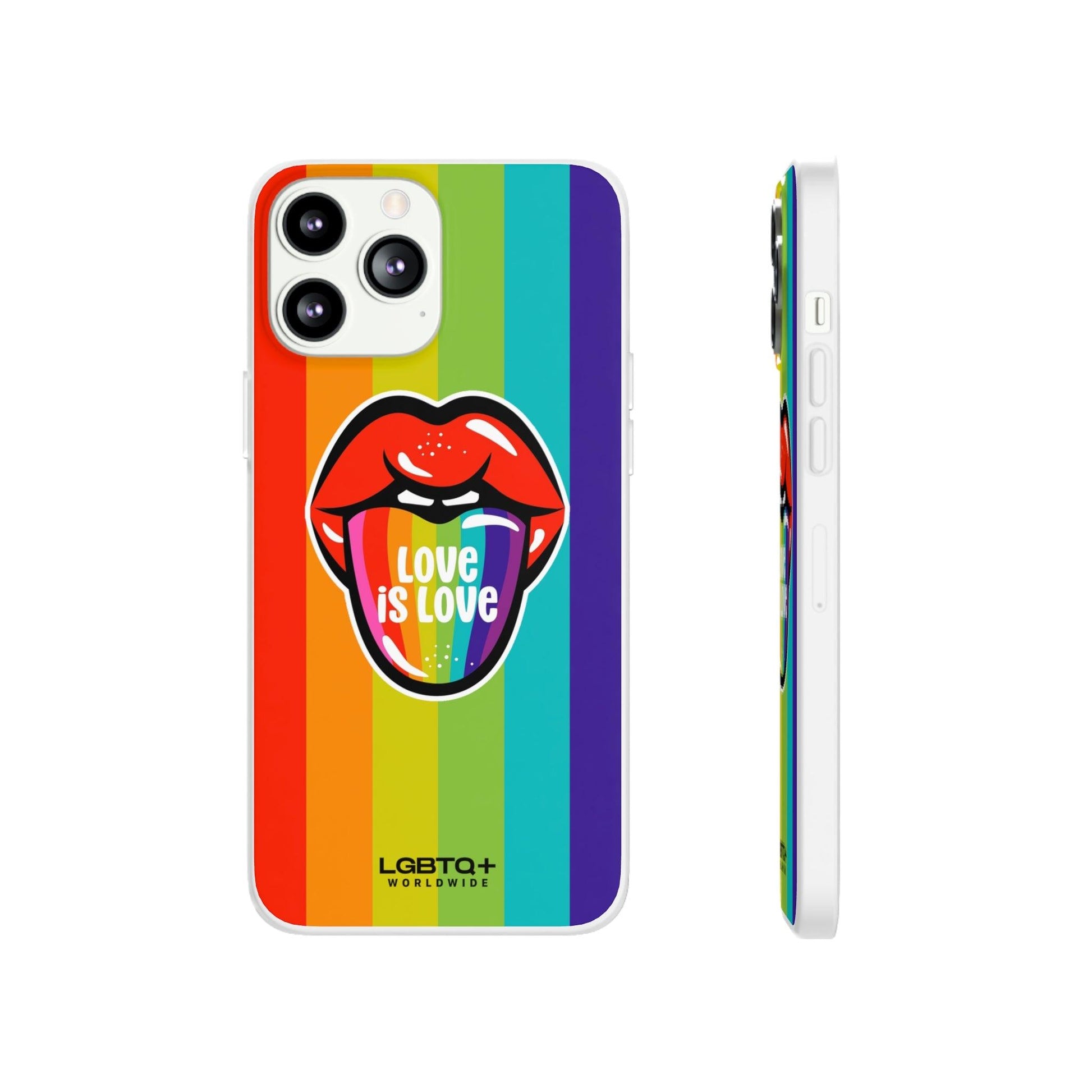 LGBTQWorldwide - ,,LIEBES ZUNGE" Flexible Handyhülle Accessories, Case, iPhone, iPhone Cases, Phone accessory, Phone Cases, Samsung Cases, silikon, Valentine's Day promotion lgbtq Bekleidung Accessoires unisex Zubehör