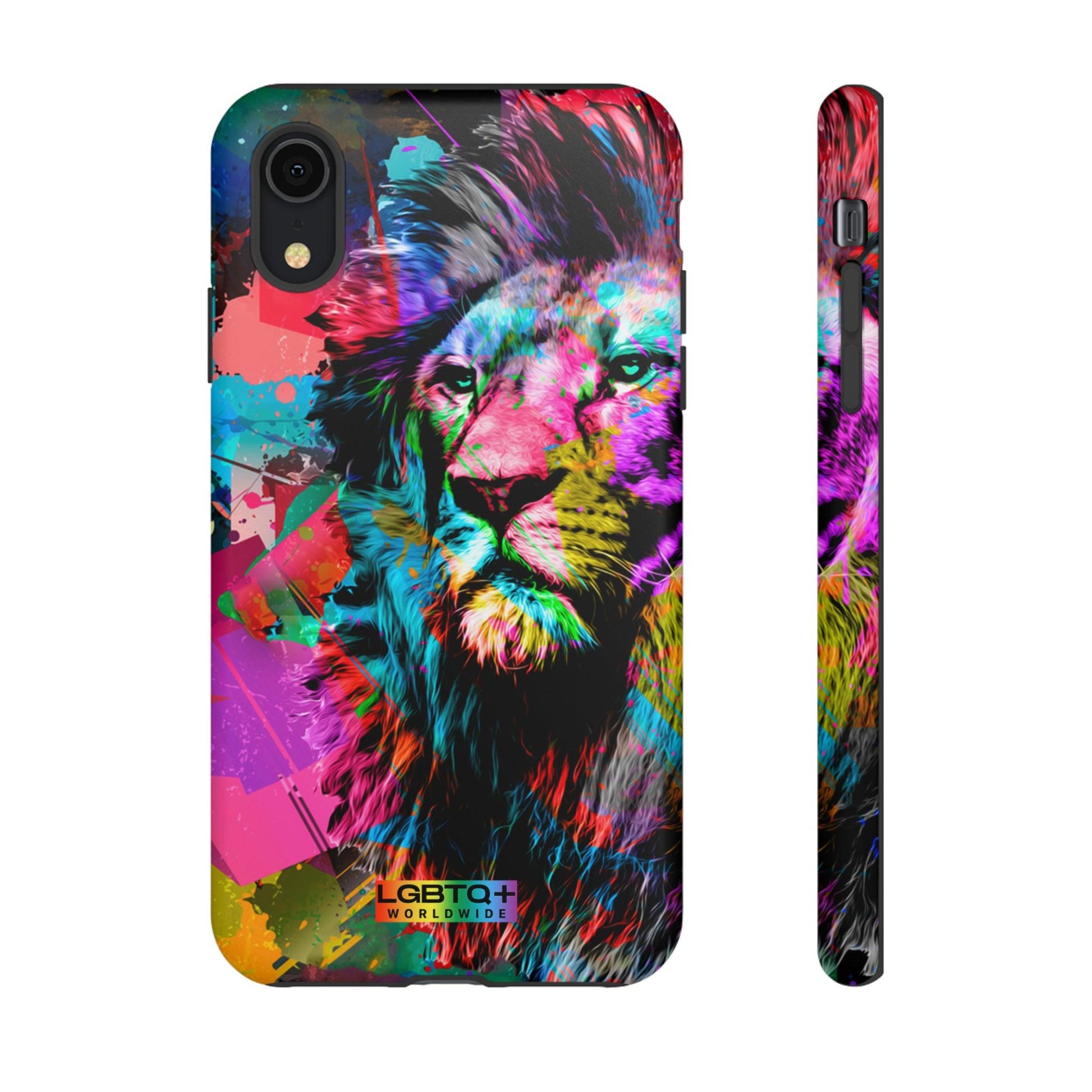 LGBTQWorldwide - ,,STARKER LÖWE" Doppelgehäuse Handyhülle Accessories, Glossy, iPhone Cases, Matte, Phone accessory, Phone Cases, Samsung Cases, Thermo, Valentine's Day Picks lgbtq Bekleidung Accessoires unisex Zubehör