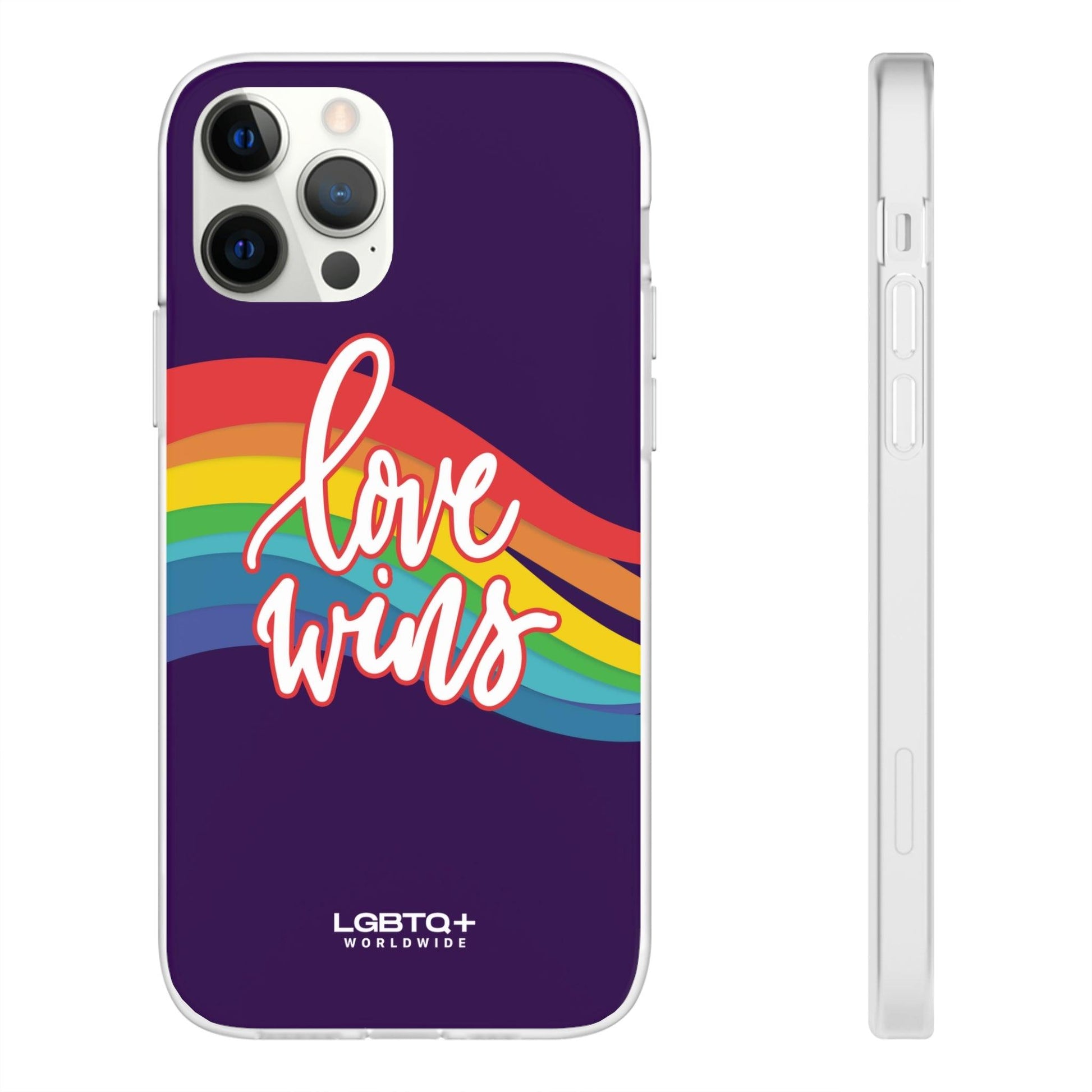 LGBTQWorldwide - ,,LIEBE GEWINNT" Flexible Handyhülle Accessories, Case, iPhone, iPhone Cases, Phone accessory, Phone Cases, Samsung Cases, silikon, Valentine's Day promotion lgbtq Bekleidung Accessoires unisex Zubehör