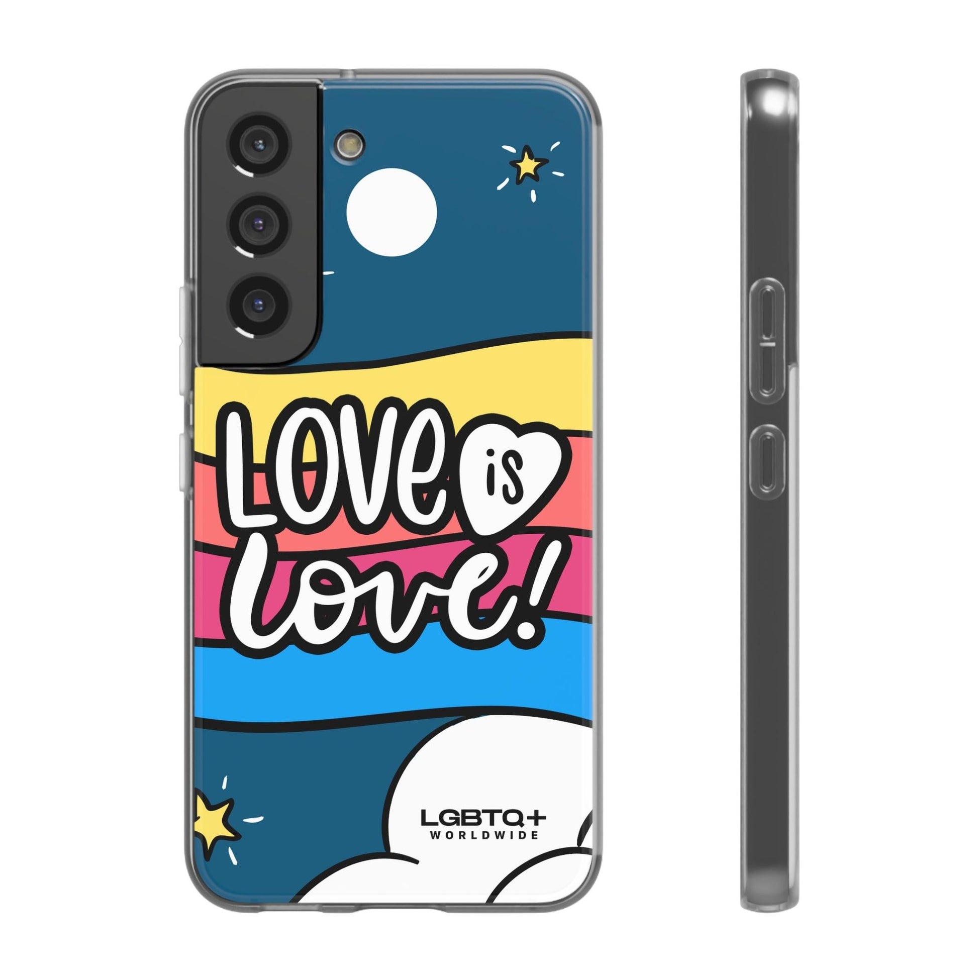 LGBTQWorldwide - ,,LIEBES WOLKE" Flexible Handyhülle Accessories, Case, iPhone, iPhone Cases, Phone accessory, Phone Cases, Samsung Cases, silikon, Valentine's Day promotion lgbtq Bekleidung Accessoires unisex Zubehör