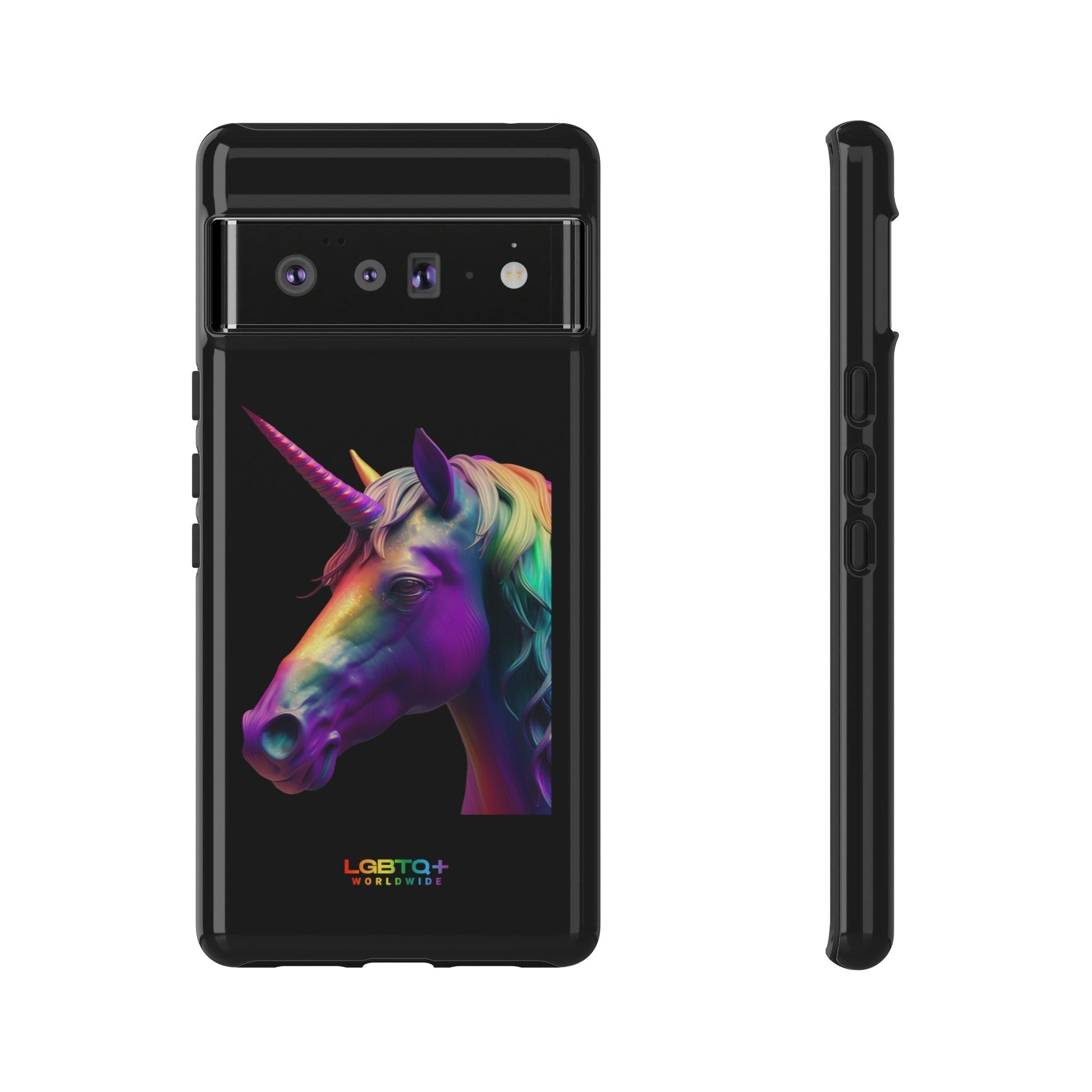 LGBTQWorldwide - ,,REGENBOGEN EINHORN" Doppelgehäuse Handyhülle Accessories, Glossy, iPhone Cases, Matte, Phone accessory, Phone Cases, Samsung Cases, tough, Valentine's Day Picks lgbtq Bekleidung Accessoires unisex Zubehör