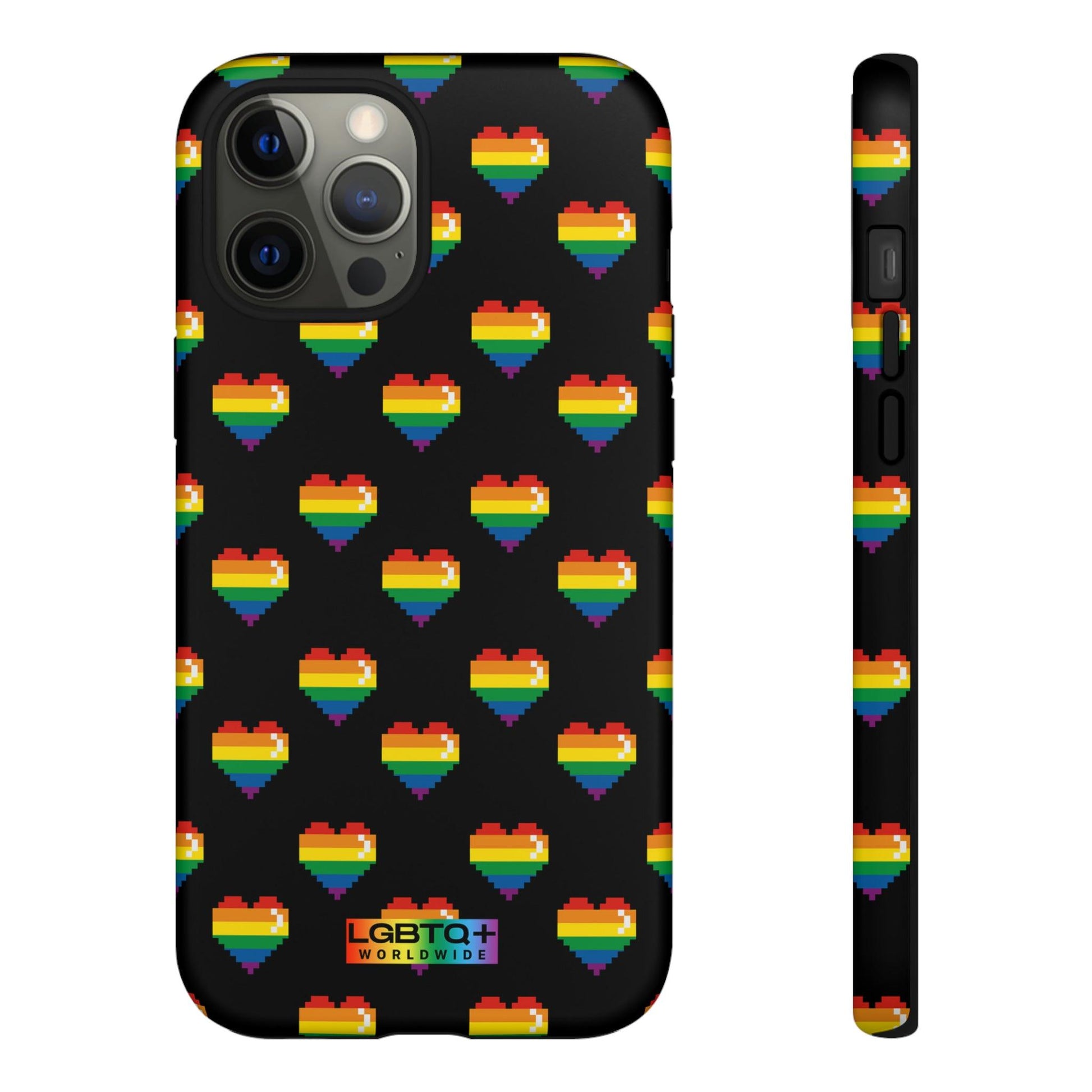 LGBTQWorldwide - ,,COMIC HERZEN" Doppelgehäuse Handyhülle Accessories, Glossy, iPhone Cases, Matte, Phone accessory, Phone Cases, Samsung Cases, Thermo, Valentine's Day Picks lgbtq Bekleidung Accessoires unisex Zubehör