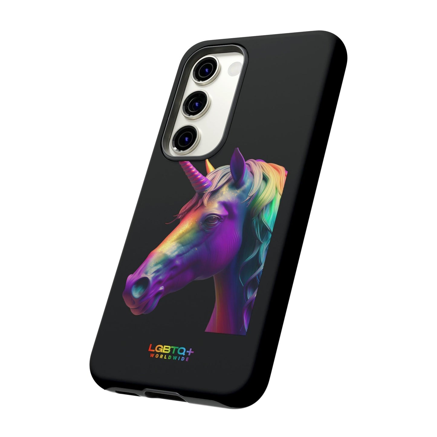 LGBTQWorldwide - ,,REGENBOGEN EINHORN" Doppelgehäuse Handyhülle Accessories, Glossy, iPhone Cases, Matte, Phone accessory, Phone Cases, Samsung Cases, tough, Valentine's Day Picks lgbtq Bekleidung Accessoires unisex Zubehör