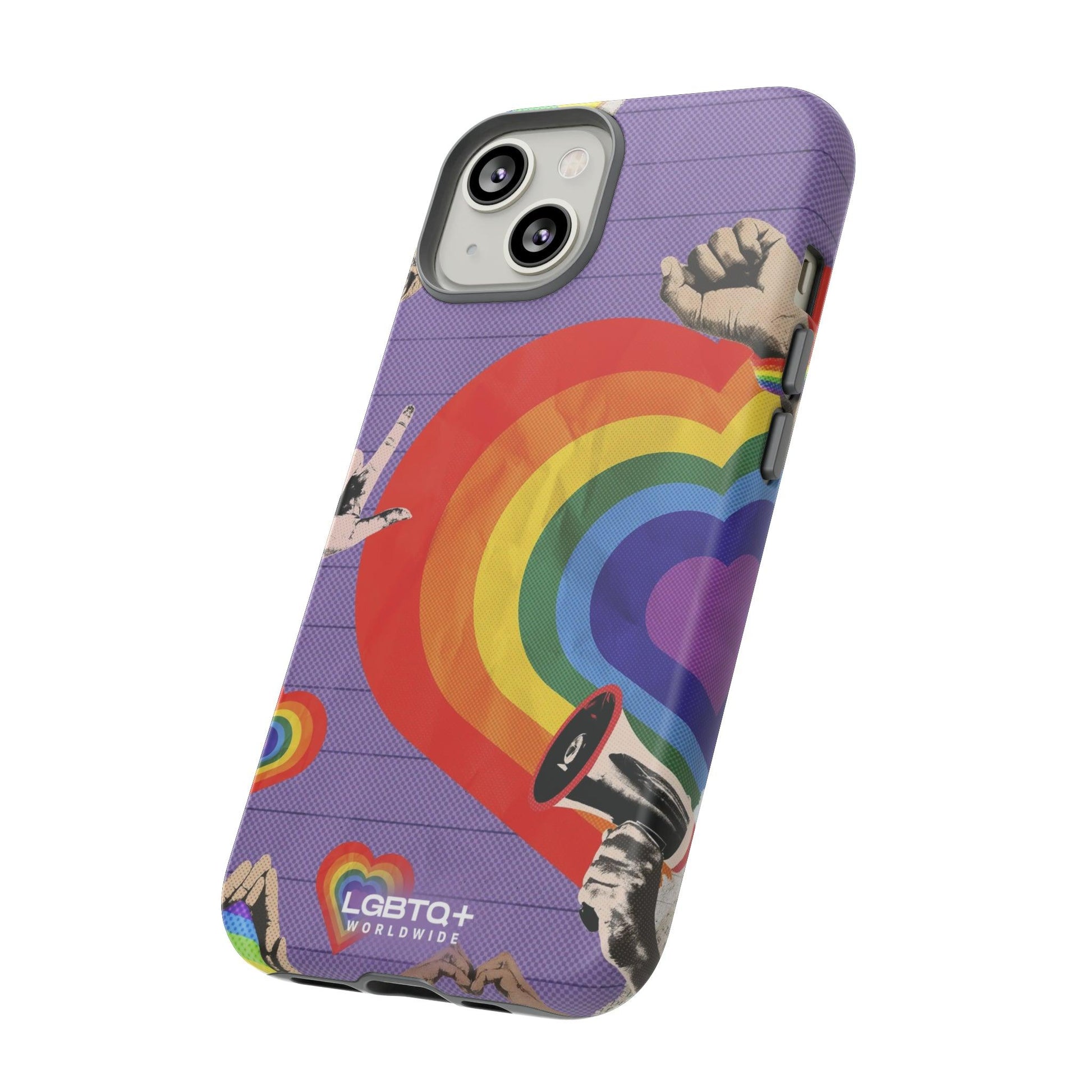 LGBTQWorldwide - ,,REGENBOGEN HERZ" Doppelgehäuse Handyhülle Accessories, Glossy, iPhone Cases, Matte, Phone accessory, Phone Cases, Samsung Cases, Thermo, Valentine's Day Picks lgbtq Bekleidung Accessoires unisex Zubehör