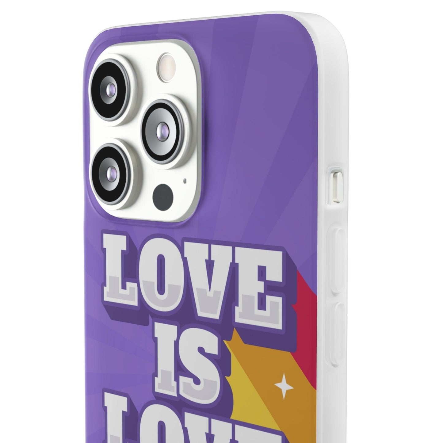 LGBTQWorldwide - ,,LOVE IS LOVE" Flexible Handyhülle Accessories, Case, iPhone, iPhone Cases, Phone accessory, Phone Cases, Samsung Cases, silikon, Valentine's Day promotion lgbtq Bekleidung Accessoires unisex Zubehör