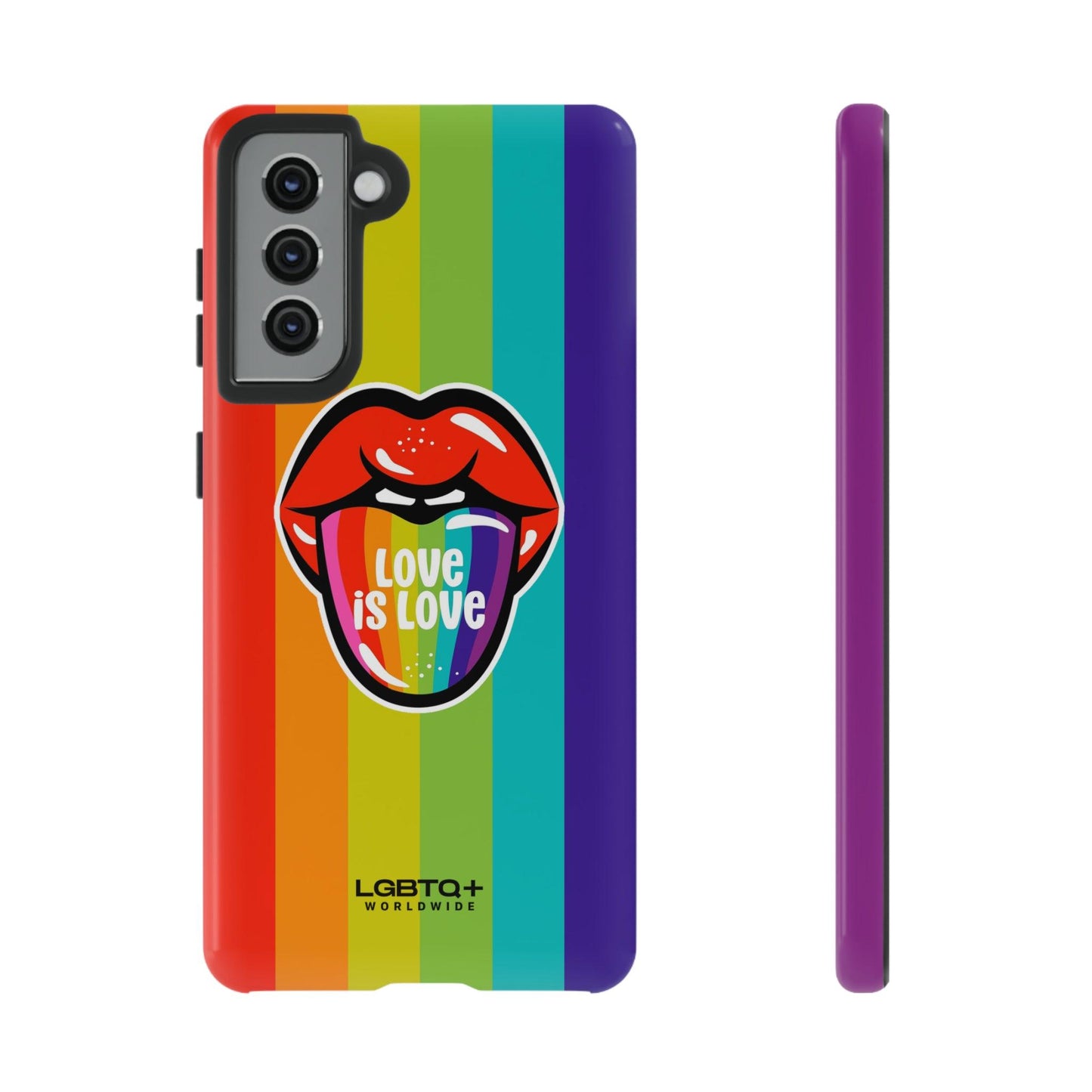 LGBTQWorldwide - ,,LIEBES ZUNGE" Doppelgehäuse Handyhülle Accessories, Glossy, iPhone Cases, Matte, Phone accessory, Phone Cases, Samsung Cases, Thermo, Valentine's Day Picks lgbtq Bekleidung Accessoires unisex Zubehör