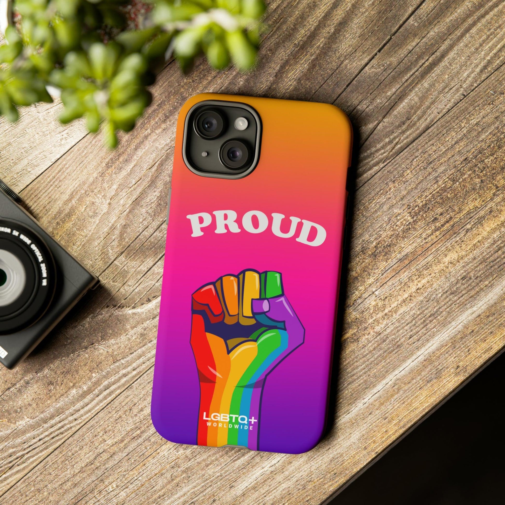 LGBTQWorldwide - ,,GLÜCKLICH" Doppelgehäuse Handyhülle Accessories, Glossy, iPhone Cases, Matte, Phone accessory, Phone Cases, Samsung Cases, Thermo, Valentine's Day Picks lgbtq Bekleidung Accessoires unisex Zubehör