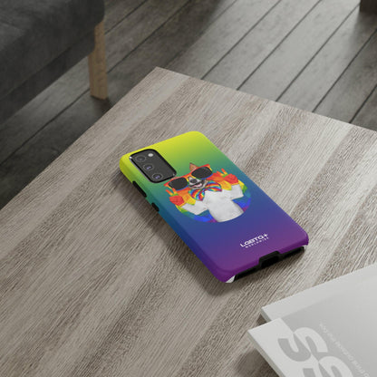 LGBTQWorldwide - ,,GLÜCKLICHER HUND" Doppelgehäuse Handyhülle Accessories, Glossy, iPhone Cases, Matte, Phone accessory, Phone Cases, Samsung Cases, Thermo, Valentine's Day Picks lgbtq Bekleidung Accessoires unisex Zubehör