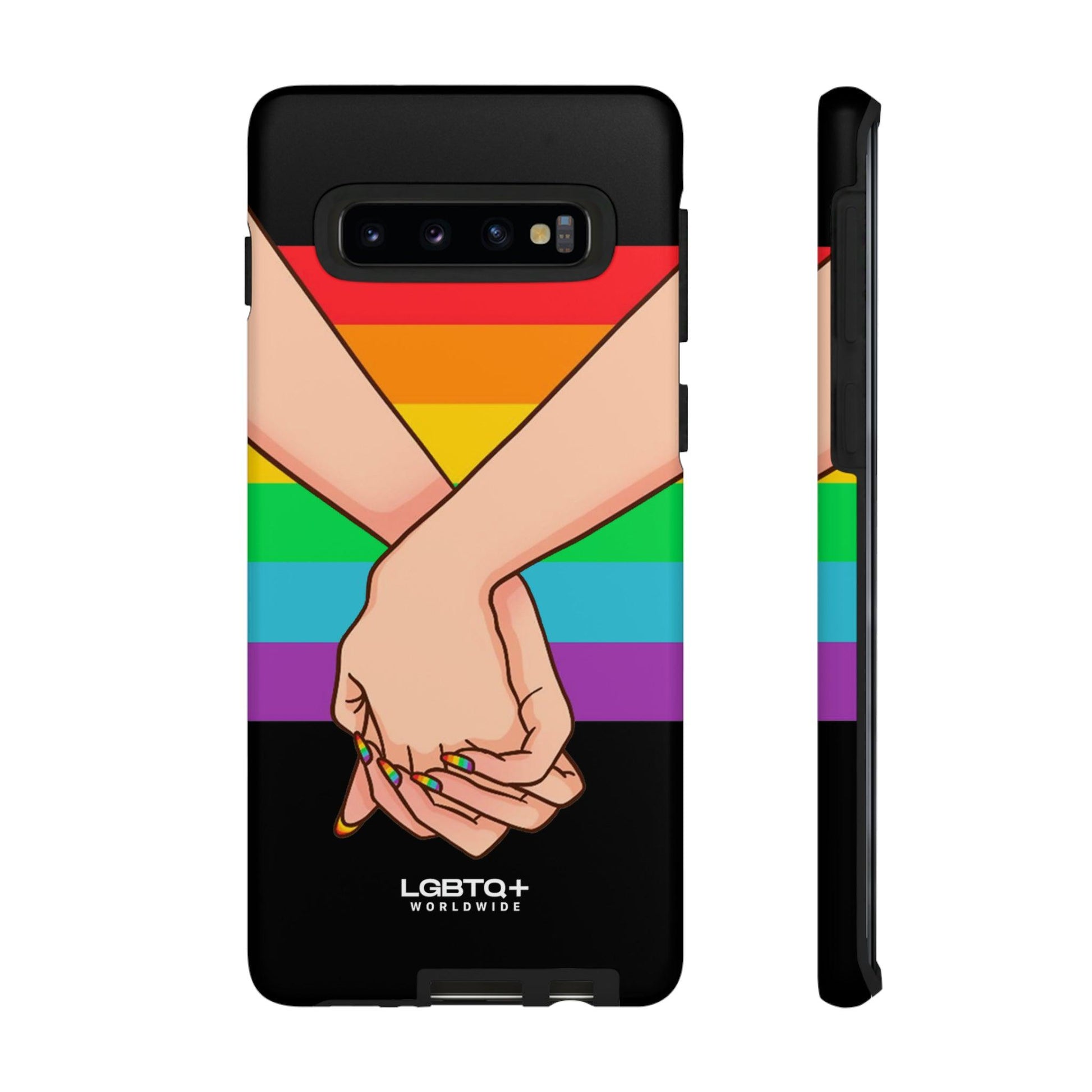 LGBTQWorldwide - ,,TOGETHER PRIDE" Doppelgehäuse Handyhülle Accessories, Glossy, iPhone Cases, Matte, Phone accessory, Phone Cases, Samsung Cases, Thermo, Valentine's Day Picks lgbtq Bekleidung Accessoires unisex Zubehör