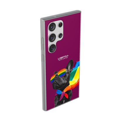 LGBTQWorldwide - ,,GLÜCKLICHER HUND" Flexible Handyhülle Accessories, Case, iPhone, iPhone Cases, Phone accessory, Phone Cases, Samsung Cases, silikon, Valentine's Day promotion lgbtq Bekleidung Accessoires unisex Zubehör