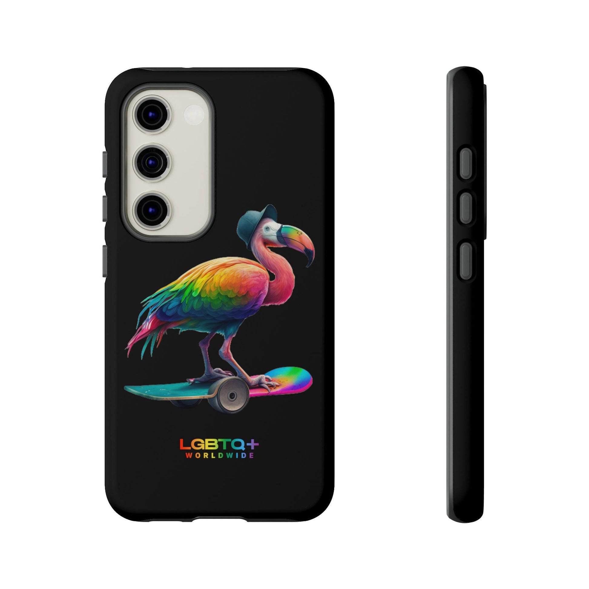 LGBTQWorldwide - ,,FLAMINGO" Doppelgehäuse Handyhülle Accessories, Glossy, iPhone Cases, Matte, Phone accessory, Phone Cases, Samsung Cases, tough, Valentine's Day Picks lgbtq Bekleidung Accessoires unisex Zubehör