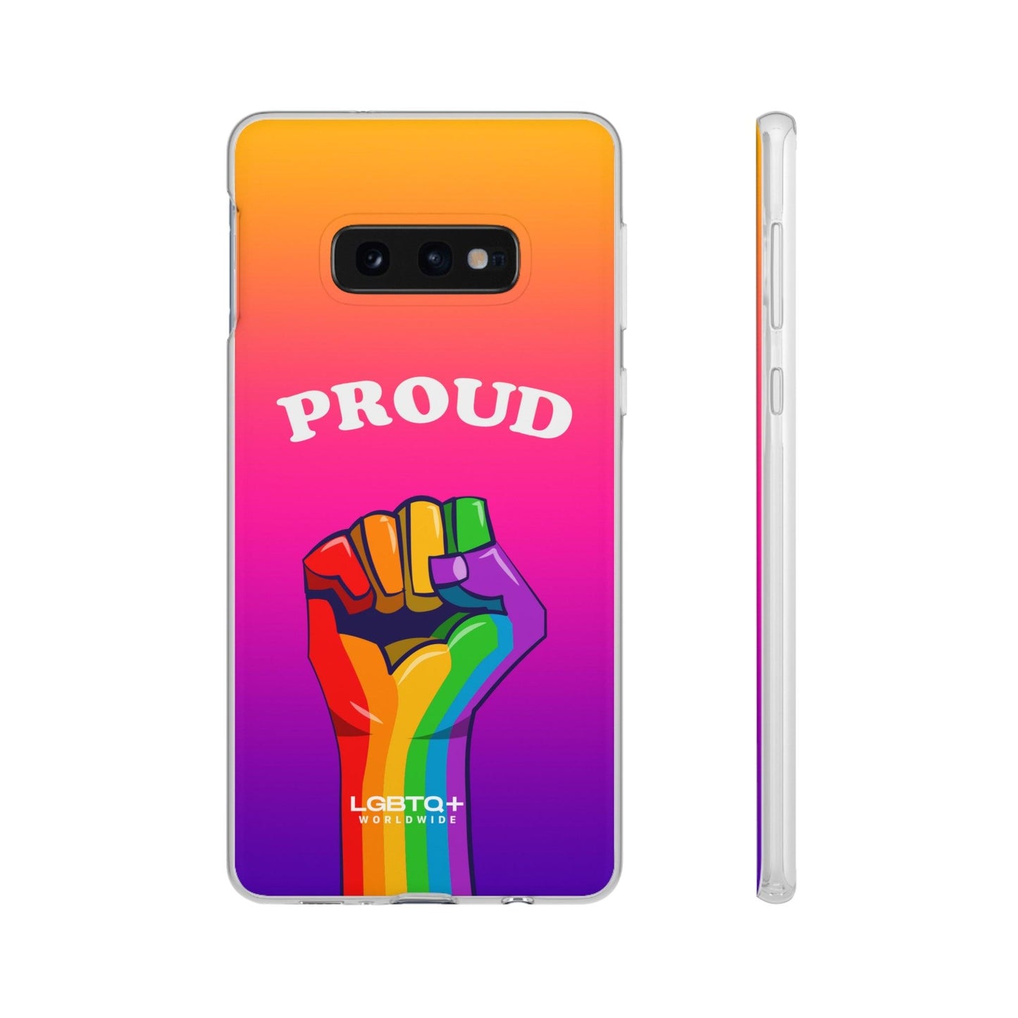 LGBTQWorldwide - ,,GLÜCKLICH" Flexible Handyhülle Accessories, Case, iPhone, iPhone Cases, Phone accessory, Phone Cases, Samsung Cases, silikon, Valentine's Day promotion lgbtq Bekleidung Accessoires unisex Zubehör