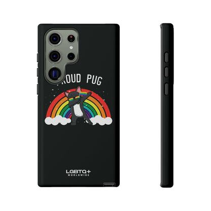 LGBTQWorldwide - ,,PROUD PUG" Doppelgehäuse Handyhülle Accessories, Glossy, iPhone Cases, Matte, Phone accessory, Phone Cases, Samsung Cases, Thermo, Valentine's Day Picks lgbtq Bekleidung Accessoires unisex Zubehör