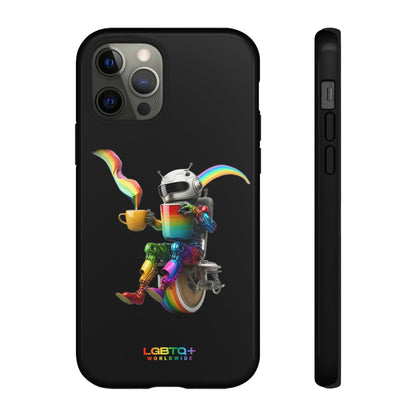 LGBTQWorldwide - ,,LUSTIGER ROBOTER" Doppelgehäuse Handyhülle Accessories, Glossy, iPhone Cases, Matte, Phone accessory, Phone Cases, Samsung Cases, tough, Valentine's Day Picks lgbtq Bekleidung Accessoires unisex Zubehör