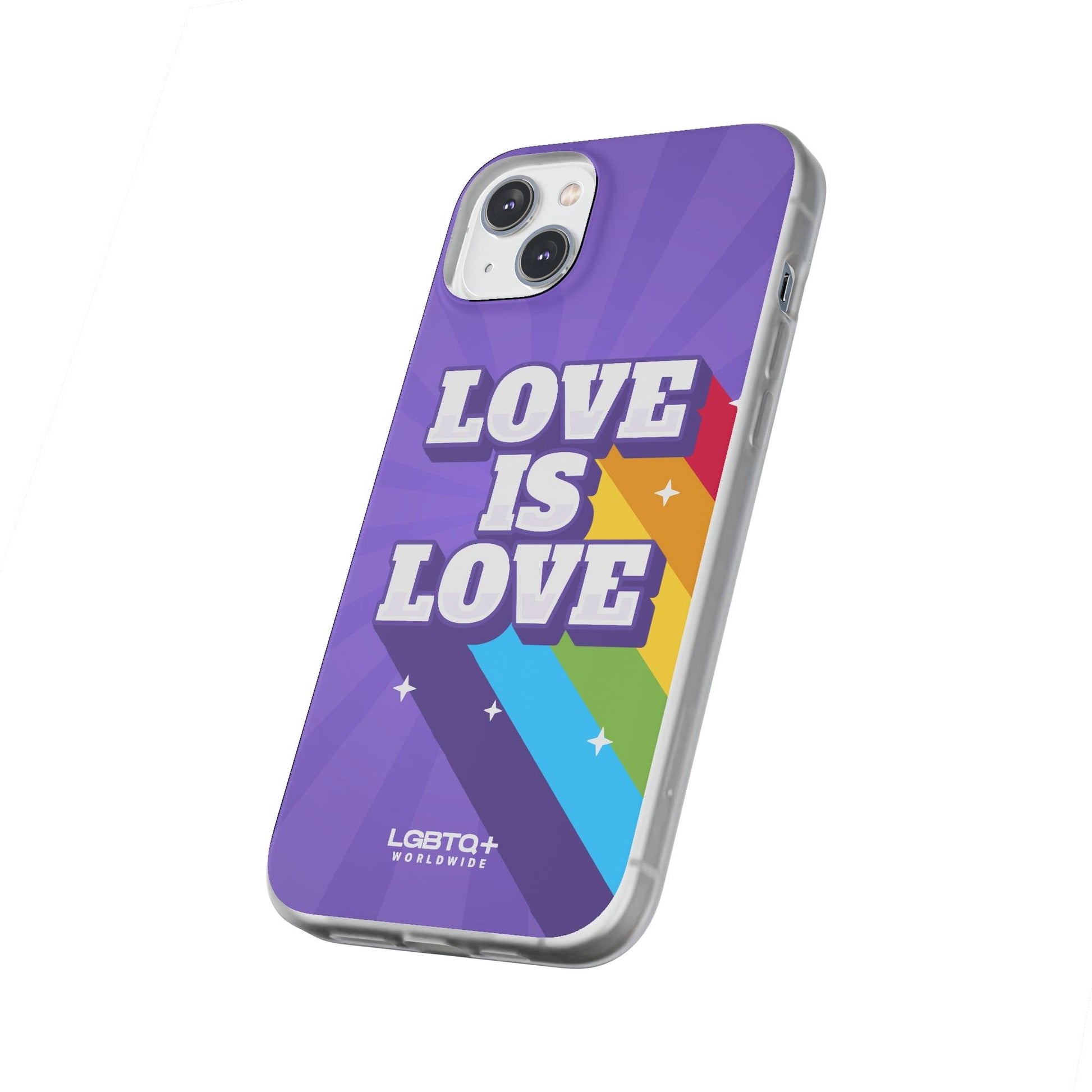 LGBTQWorldwide - ,,LOVE IS LOVE" Flexible Handyhülle Accessories, Case, iPhone, iPhone Cases, Phone accessory, Phone Cases, Samsung Cases, silikon, Valentine's Day promotion lgbtq Bekleidung Accessoires unisex Zubehör