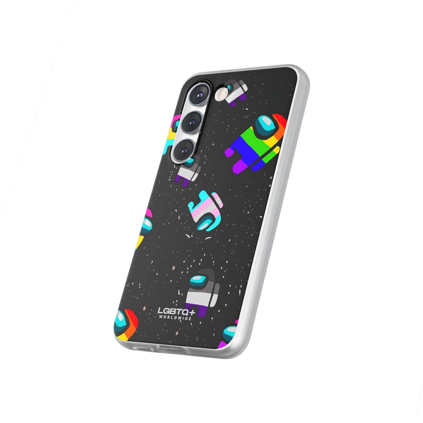 LGBTQWorldwide - ,,IMPOSTER" Flexible Handyhülle Accessories, Case, iPhone, iPhone Cases, Phone accessory, Phone Cases, Samsung Cases, silikon, Valentine's Day promotion lgbtq Bekleidung Accessoires unisex Zubehör