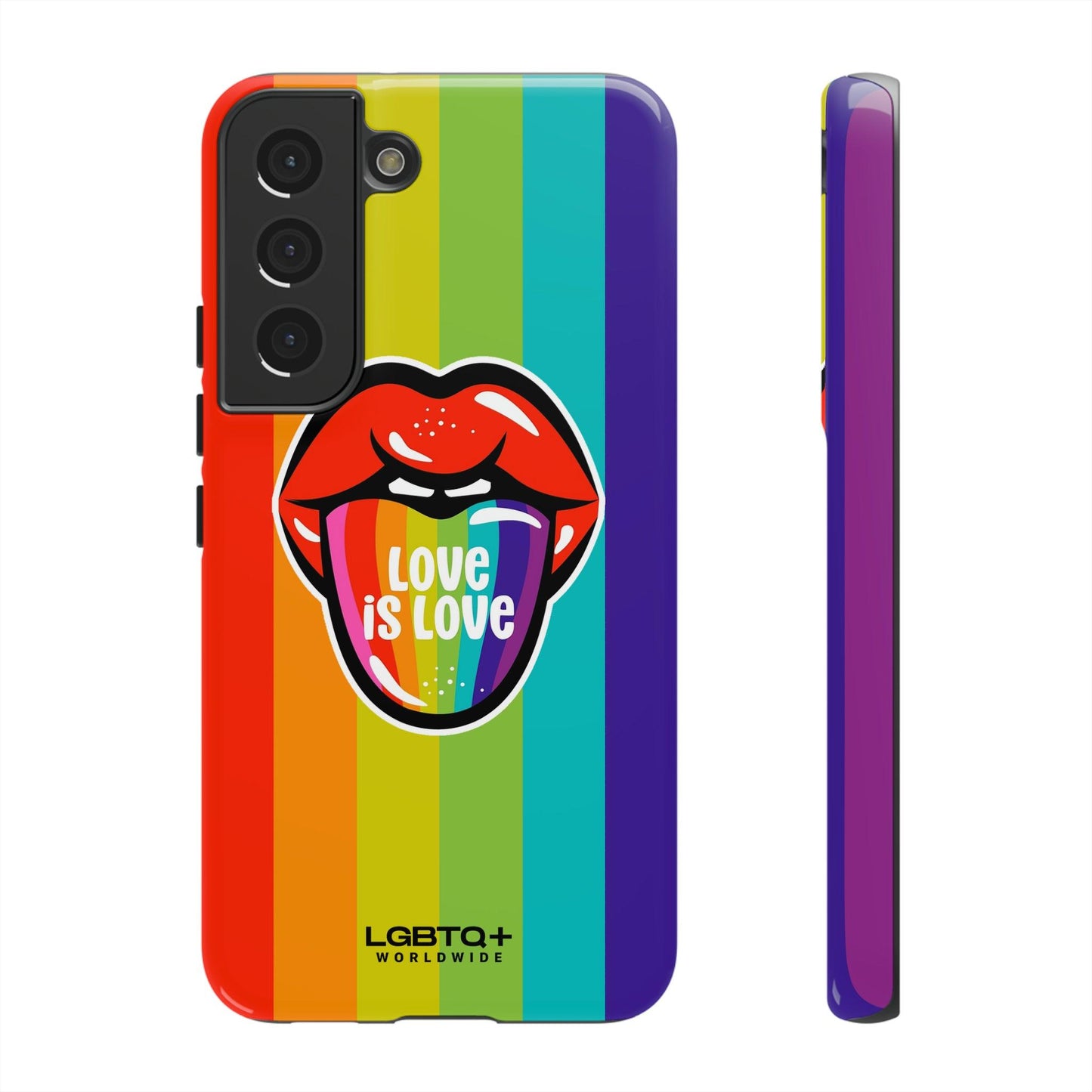 LGBTQWorldwide - ,,LIEBES ZUNGE" Doppelgehäuse Handyhülle Accessories, Glossy, iPhone Cases, Matte, Phone accessory, Phone Cases, Samsung Cases, Thermo, Valentine's Day Picks lgbtq Bekleidung Accessoires unisex Zubehör