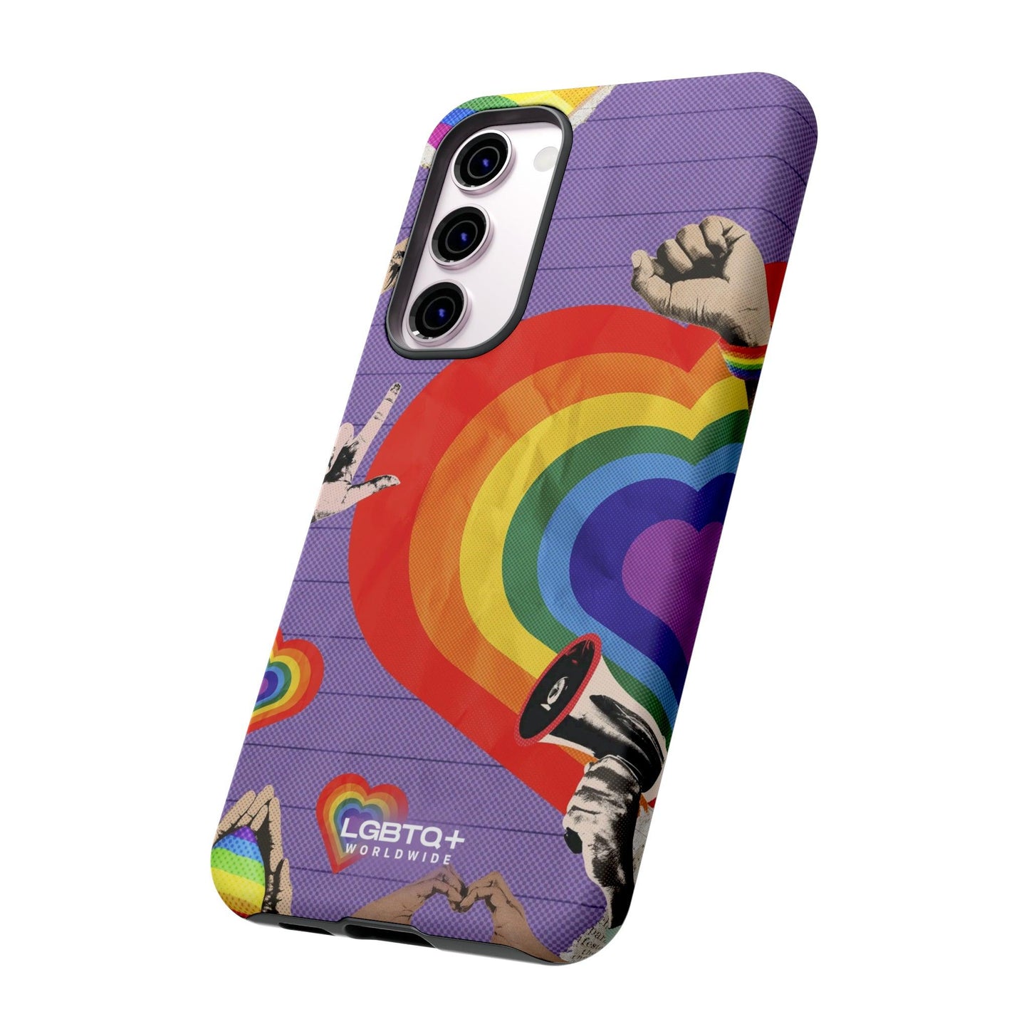 LGBTQWorldwide - ,,REGENBOGEN HERZ" Doppelgehäuse Handyhülle Accessories, Glossy, iPhone Cases, Matte, Phone accessory, Phone Cases, Samsung Cases, Thermo, Valentine's Day Picks lgbtq Bekleidung Accessoires unisex Zubehör