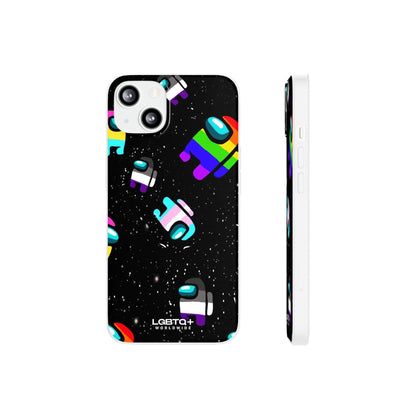 LGBTQWorldwide - ,,IMPOSTER" Flexible Handyhülle Accessories, Case, iPhone, iPhone Cases, Phone accessory, Phone Cases, Samsung Cases, silikon, Valentine's Day promotion lgbtq Bekleidung Accessoires unisex Zubehör