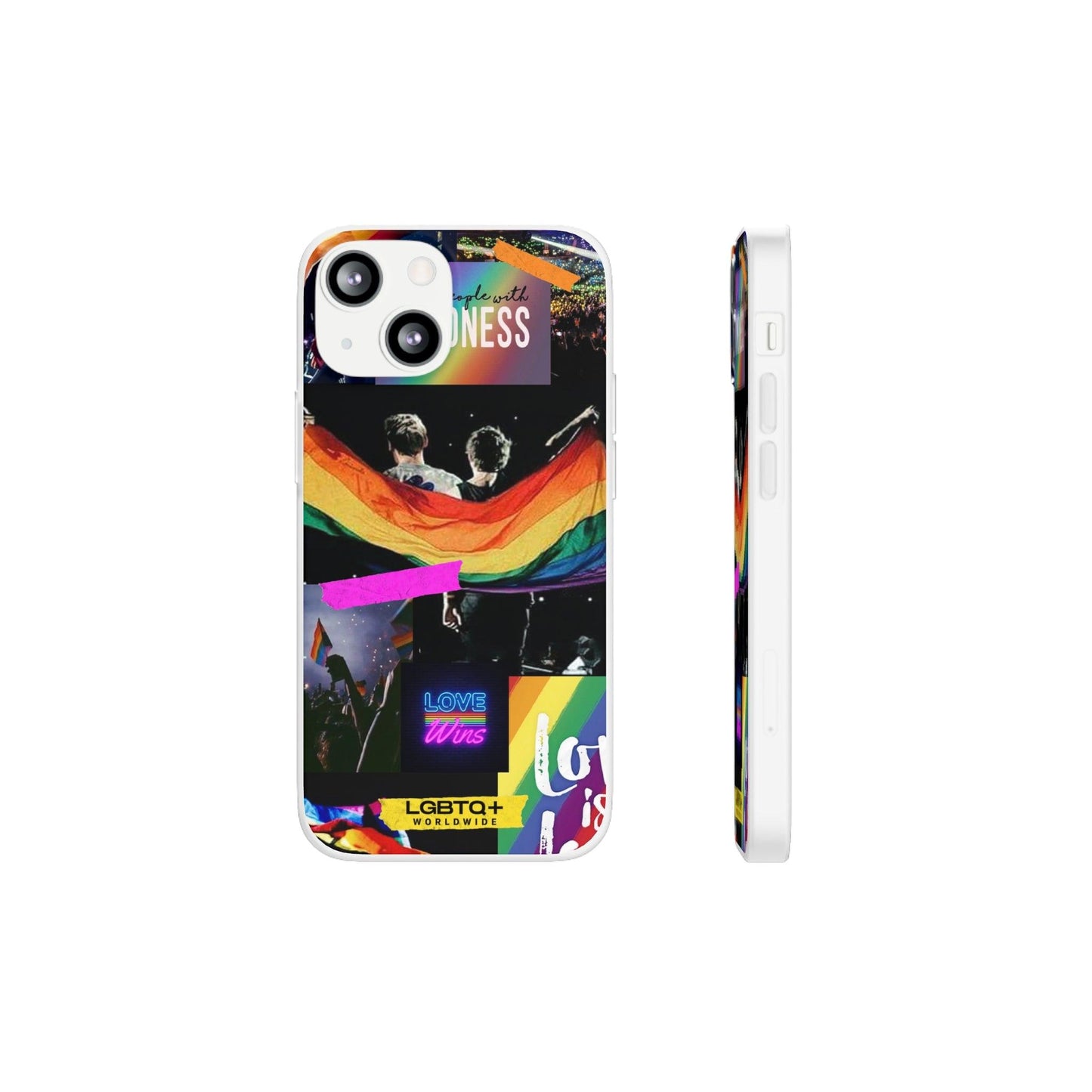 LGBTQWorldwide - ,,KINDNESS" Flexible Handyhülle Accessories, Case, iPhone, iPhone Cases, Phone accessory, Phone Cases, Samsung Cases, silikon, Valentine's Day promotion lgbtq Bekleidung Accessoires unisex Zubehör