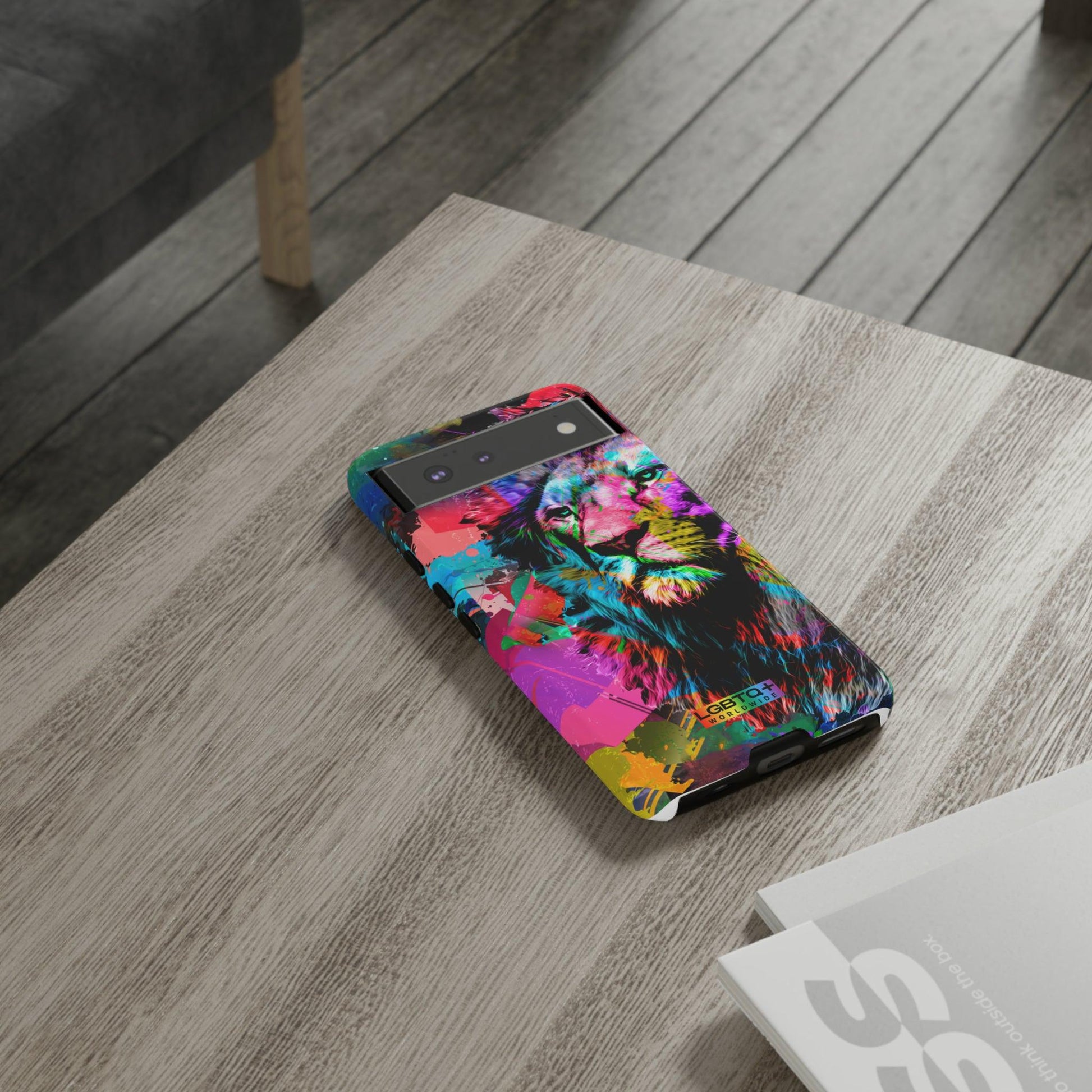 LGBTQWorldwide - ,,STARKER LÖWE" Doppelgehäuse Handyhülle Accessories, Glossy, iPhone Cases, Matte, Phone accessory, Phone Cases, Samsung Cases, Thermo, Valentine's Day Picks lgbtq Bekleidung Accessoires unisex Zubehör