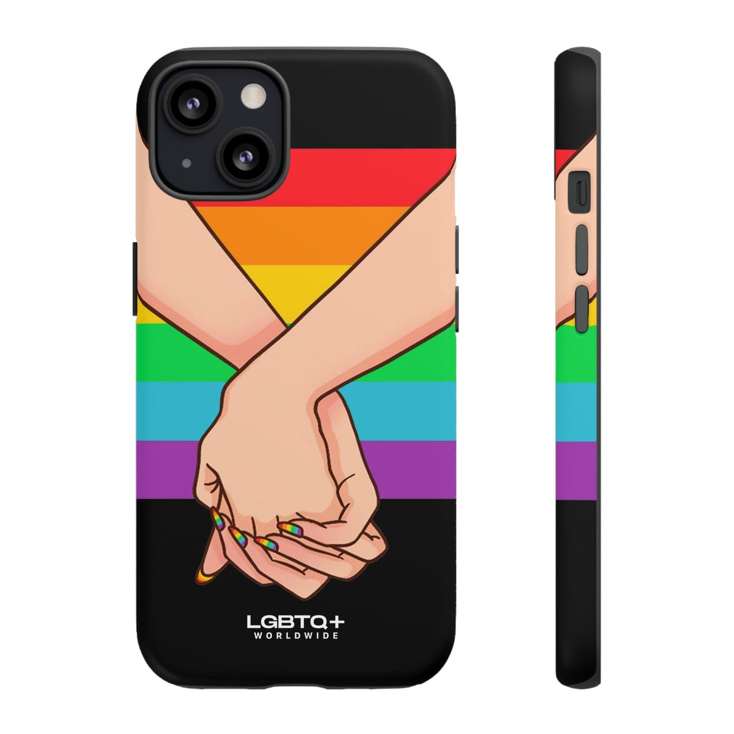 LGBTQWorldwide - ,,TOGETHER PRIDE" Doppelgehäuse Handyhülle Accessories, Glossy, iPhone Cases, Matte, Phone accessory, Phone Cases, Samsung Cases, Thermo, Valentine's Day Picks lgbtq Bekleidung Accessoires unisex Zubehör