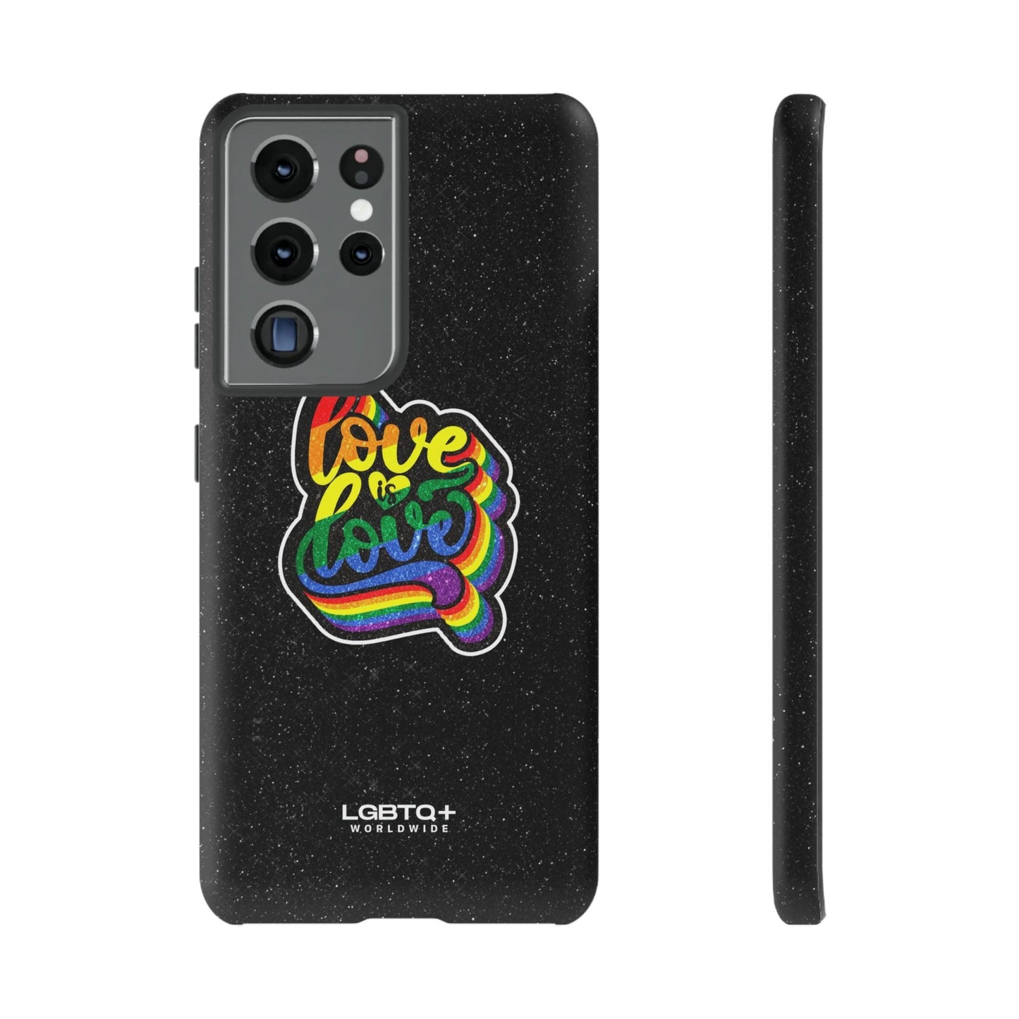 LGBTQWorldwide - ,,LOVE IS LOVE" Doppelgehäuse Handyhülle Accessories, Glossy, iPhone Cases, Matte, Phone accessory, Phone Cases, Samsung Cases, Thermo, Valentine's Day Picks lgbtq Bekleidung Accessoires unisex Zubehör