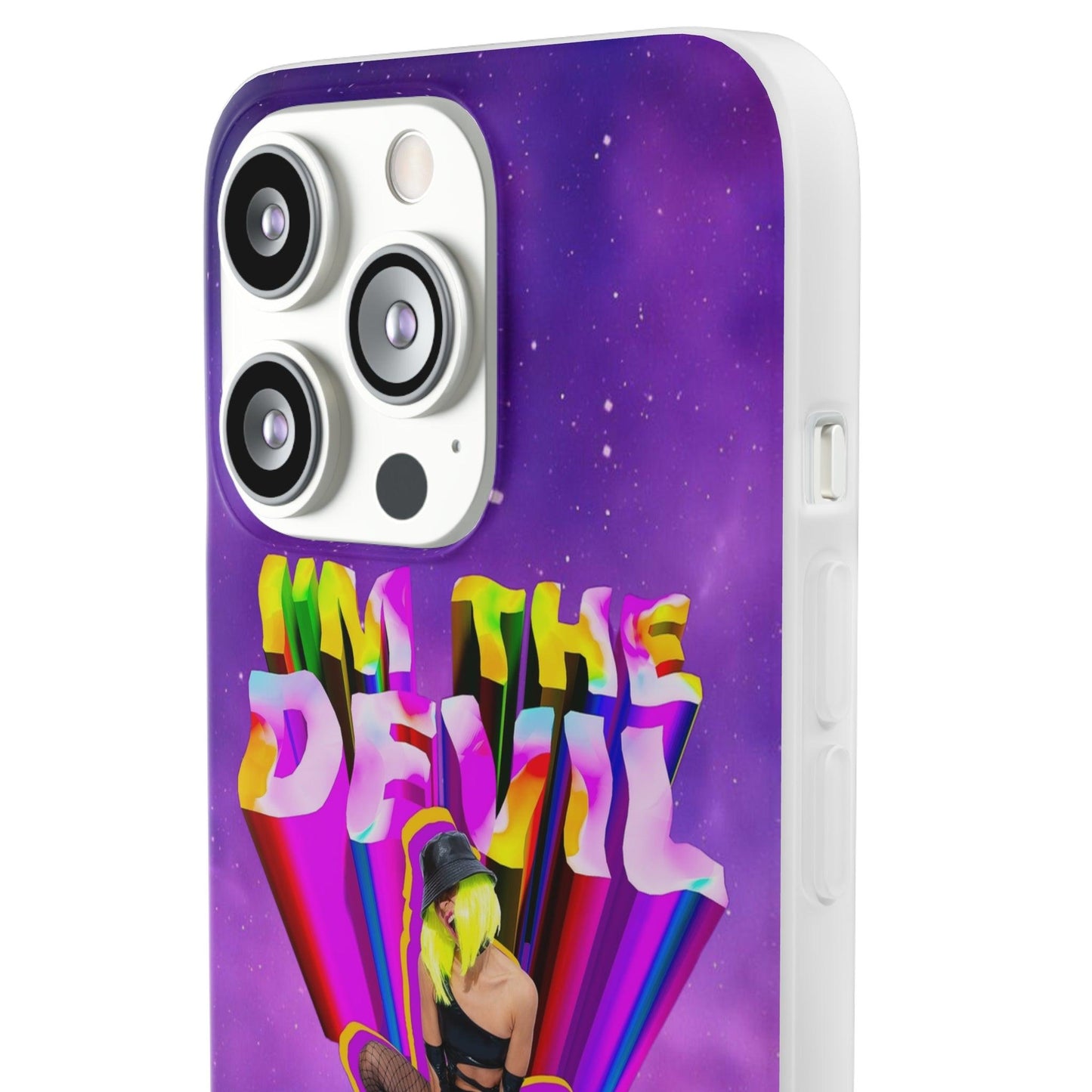 LGBTQWorldwide - ,,I AM THE DEVIL" Flexible Handyhülle Accessories, Case, iPhone, iPhone Cases, Phone accessory, Phone Cases, Samsung Cases, silikon, Valentine's Day promotion lgbtq Bekleidung Accessoires unisex Zubehör