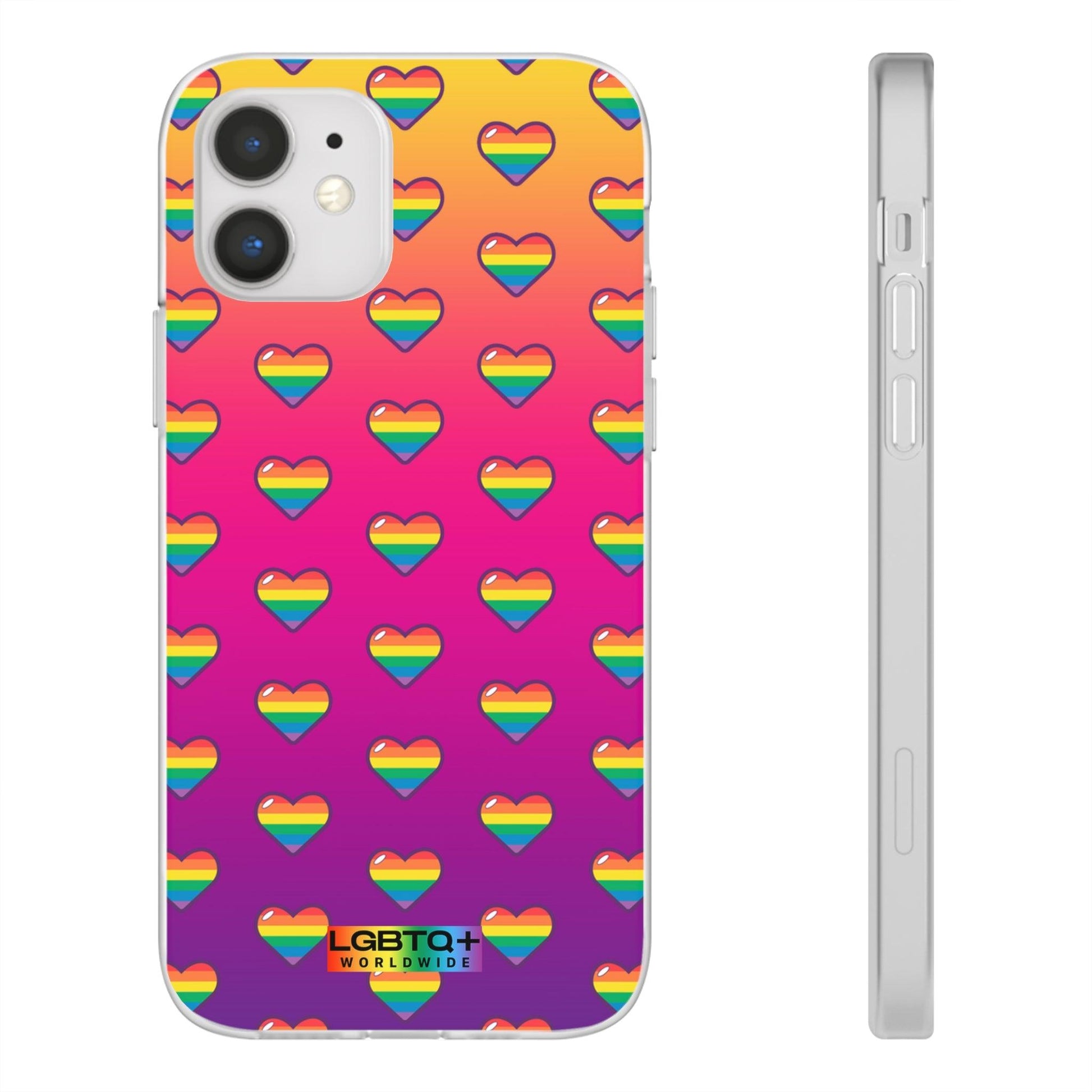 LGBTQWorldwide - ,,HERZEN" Flexible Handyhülle Accessories, Case, iPhone, iPhone Cases, Phone accessory, Phone Cases, Samsung Cases, silikon, Valentine's Day promotion lgbtq Bekleidung Accessoires unisex Zubehör