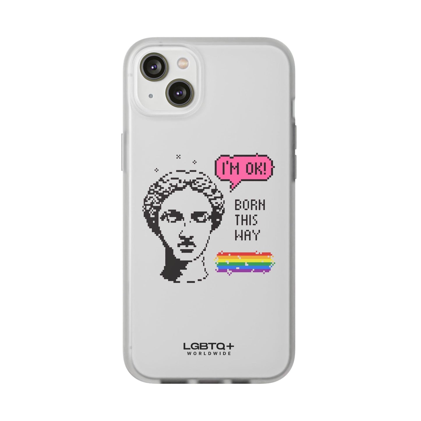 LGBTQWorldwide - ,,BORN THIS WAY" Flexible Handyhülle Accessories, Case, iPhone, iPhone Cases, Phone accessory, Phone Cases, Samsung Cases, silikon, Valentine's Day promotion lgbtq Bekleidung Accessoires unisex Zubehör