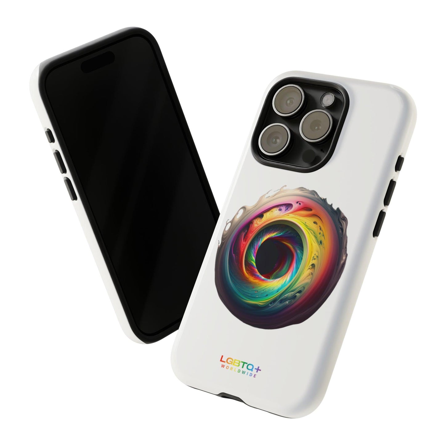 LGBTQWorldwide - ,,SCHWARZES LOCH" Doppelgehäuse Handyhülle Accessories, Glossy, iPhone Cases, Matte, Phone accessory, Phone Cases, Samsung Cases, tough, Valentine's Day Picks lgbtq Bekleidung Accessoires unisex Zubehör