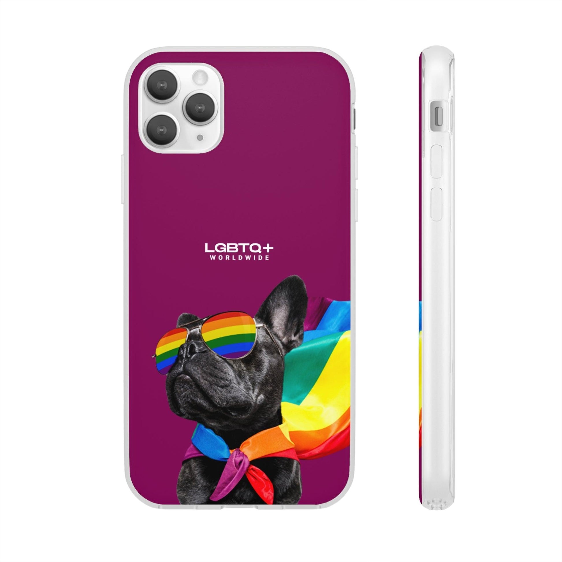 LGBTQWorldwide - ,,GLÜCKLICHER HUND" Flexible Handyhülle Accessories, Case, iPhone, iPhone Cases, Phone accessory, Phone Cases, Samsung Cases, silikon, Valentine's Day promotion lgbtq Bekleidung Accessoires unisex Zubehör