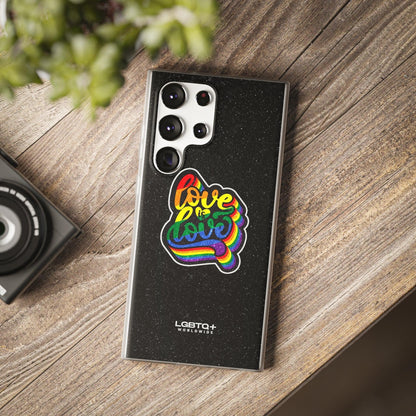 LGBTQWorldwide - ,,LIEBE IST LIEBE" Flexible Handyhülle Accessories, Case, iPhone, iPhone Cases, Phone accessory, Phone Cases, Samsung Cases, Valentine's Day promotion lgbtq Bekleidung Accessoires unisex Zubehör