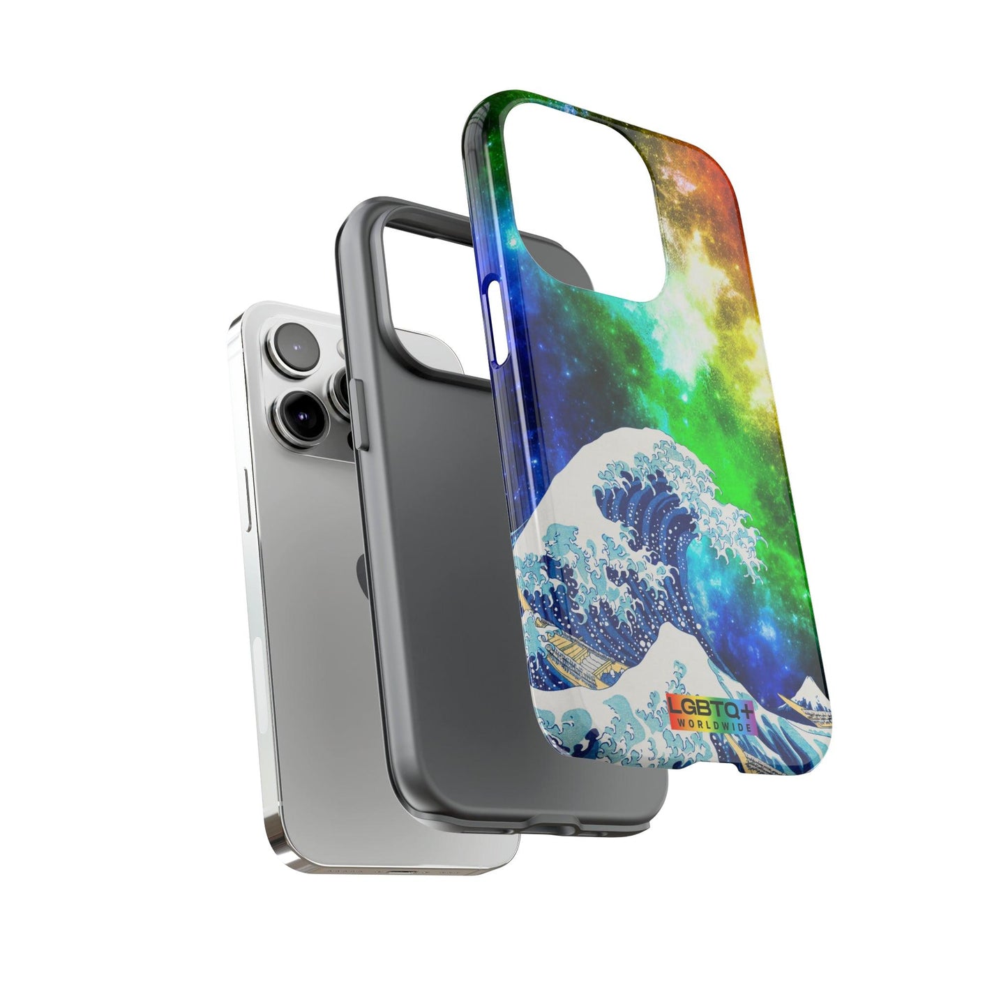 LGBTQWorldwide - ,,WELLE" Doppelgehäuse Handyhülle Accessories, Glossy, iPhone Cases, Matte, Phone accessory, Phone Cases, Samsung Cases, Thermo, Valentine's Day Picks lgbtq Bekleidung Accessoires unisex Zubehör